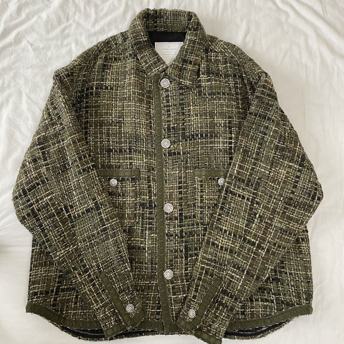 READYMADE READYMADE 22SS TWEED SHIRT JACKET size 4 | Grailed