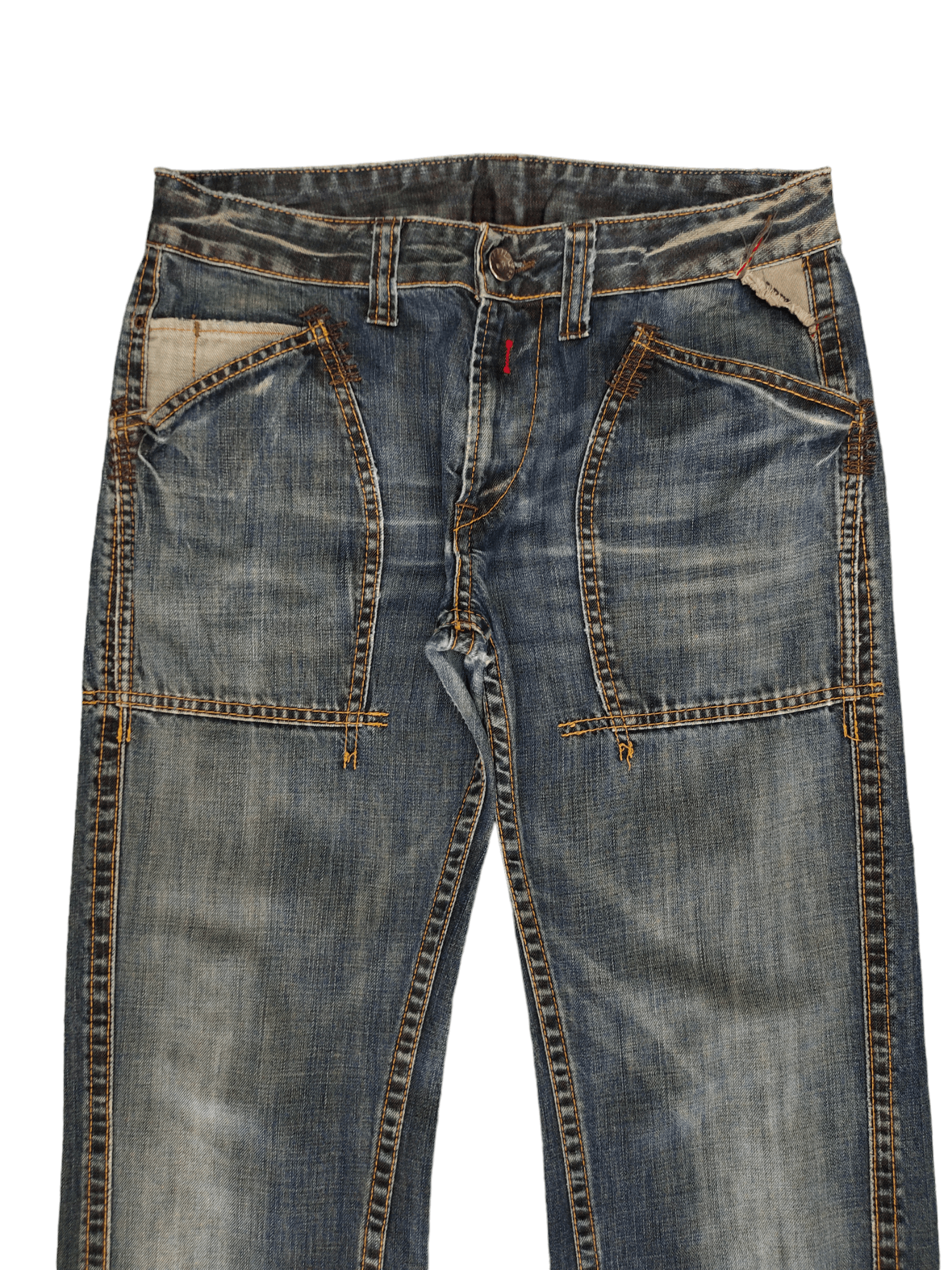 Replay Vintage Y2k Replay Spiral Cut Fatigue Denim Pants Size US 30 / EU 46 - 2 Thumbnail