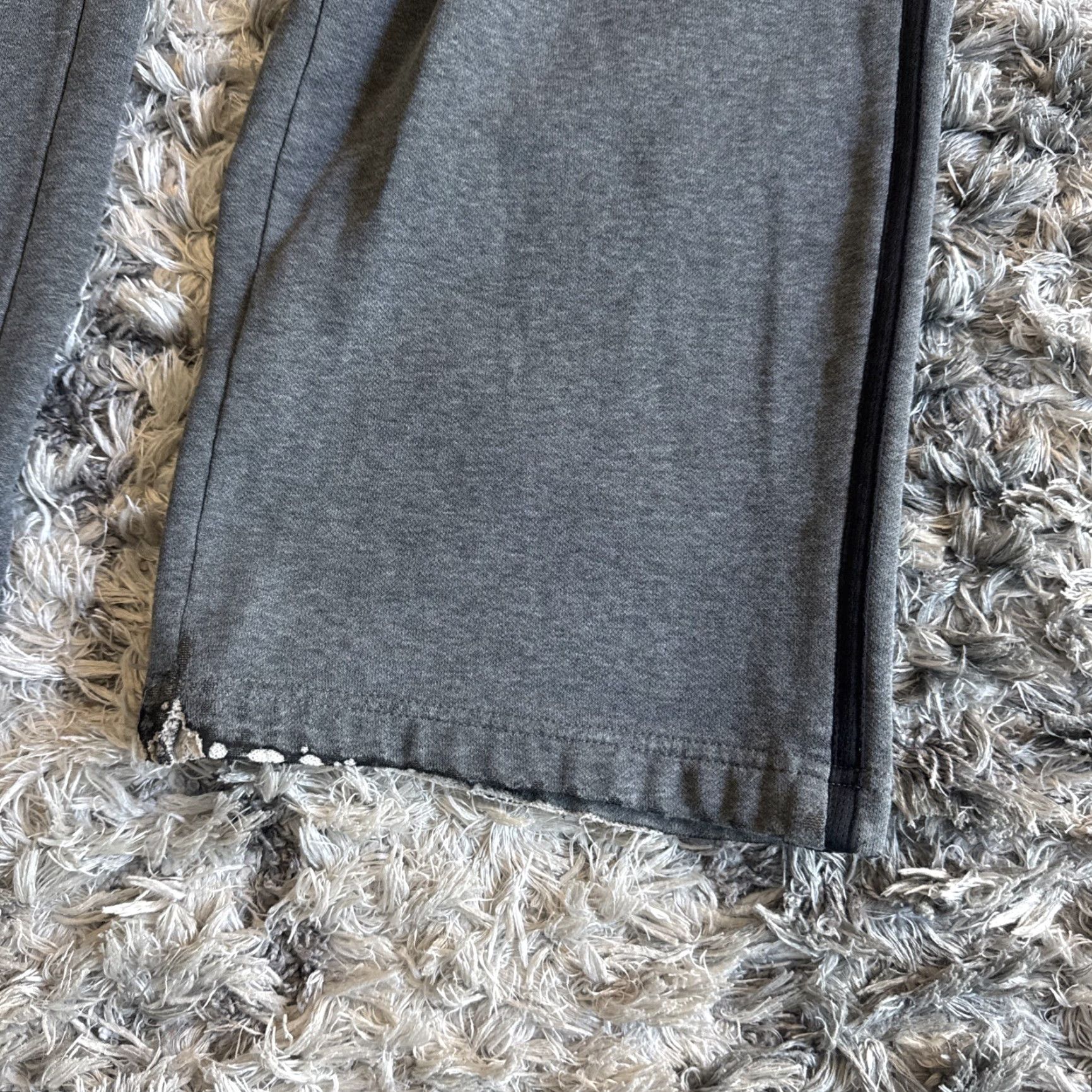 Adidas Adidas Sweatpants Men M Gray Striped Distressed 00’s HTF Thrashed Regular Pants, Activewear, 00s, Distressed, HTF, Gray, M, Adidas Size US 31 - 2 Thumbnail