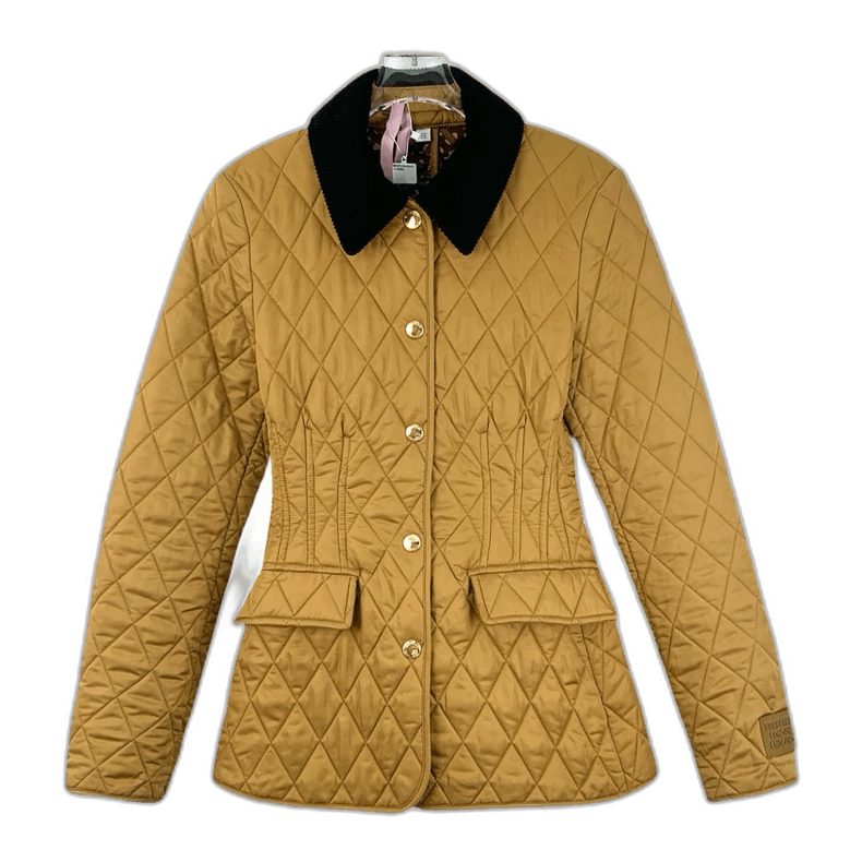 Burberry Burberry Brown Diamond Quilted Long Sleeve Jacket Size S / US 4 / IT 40 - 1 Thumbnail
