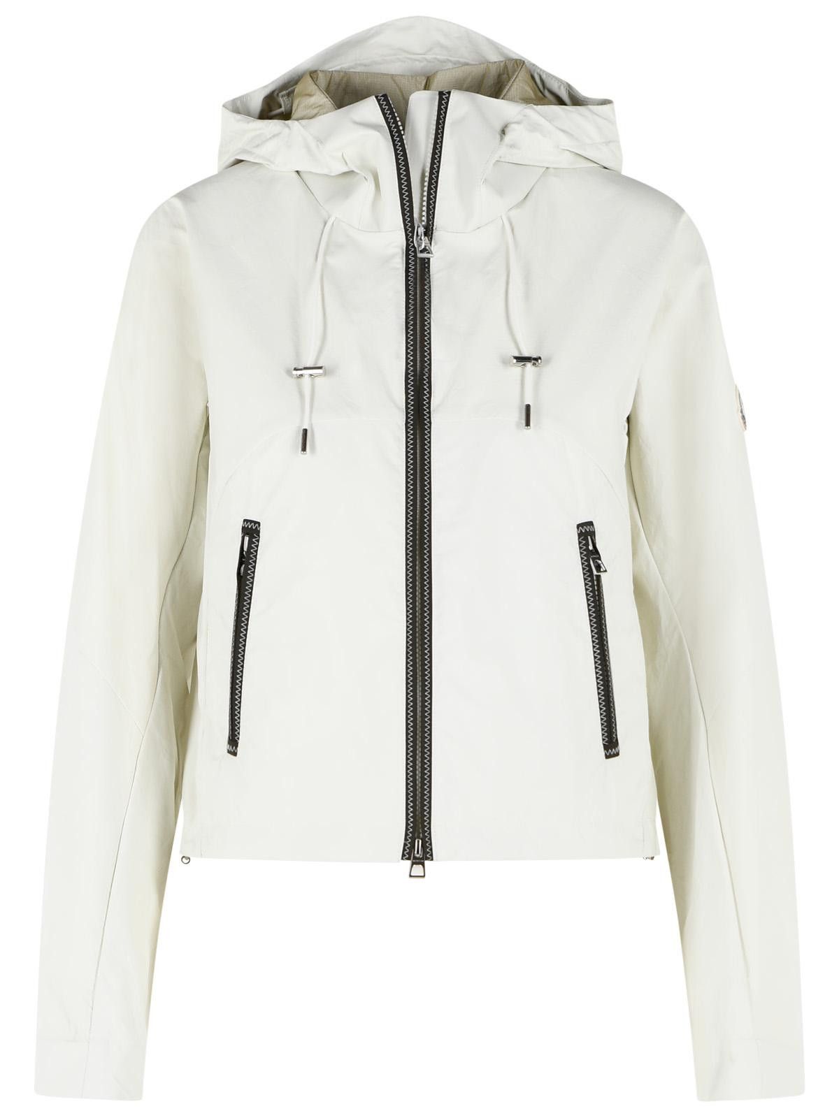 Moncler MONCLER 'Lasanca' Hooded Jacket In Ivory White Polyamide Size M / US 6-8 / IT 42-44 - 1 Thumbnail