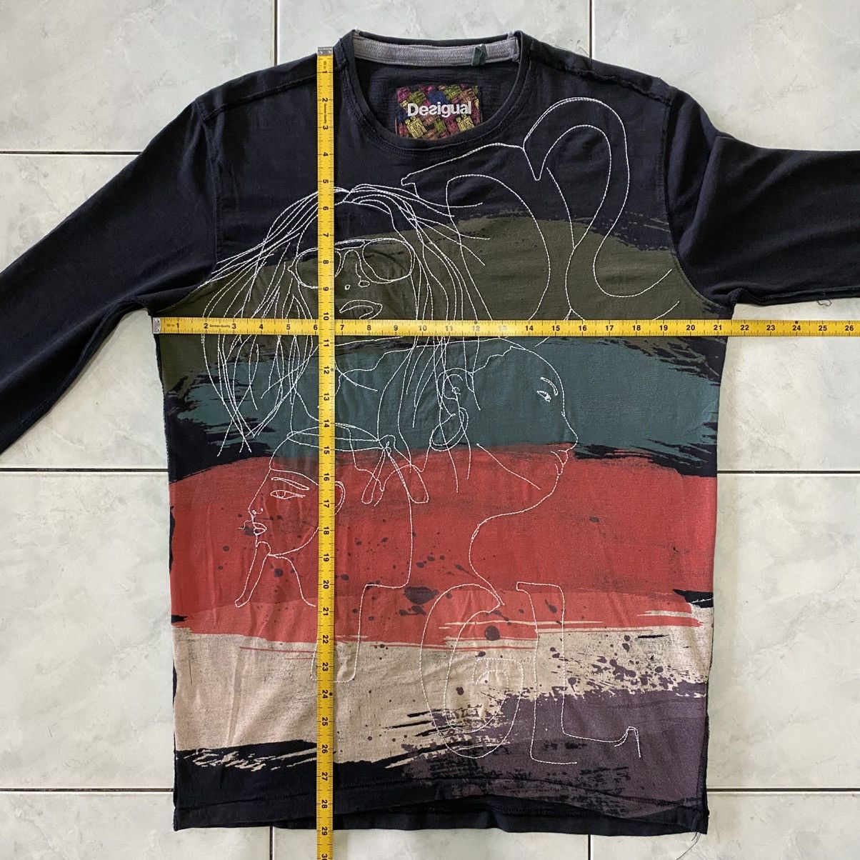 Desigual Desigual Avant-Garde Brushstroke Painted Face Graphic Shirt Size US M / EU 48-50 / 2 - 18 Thumbnail