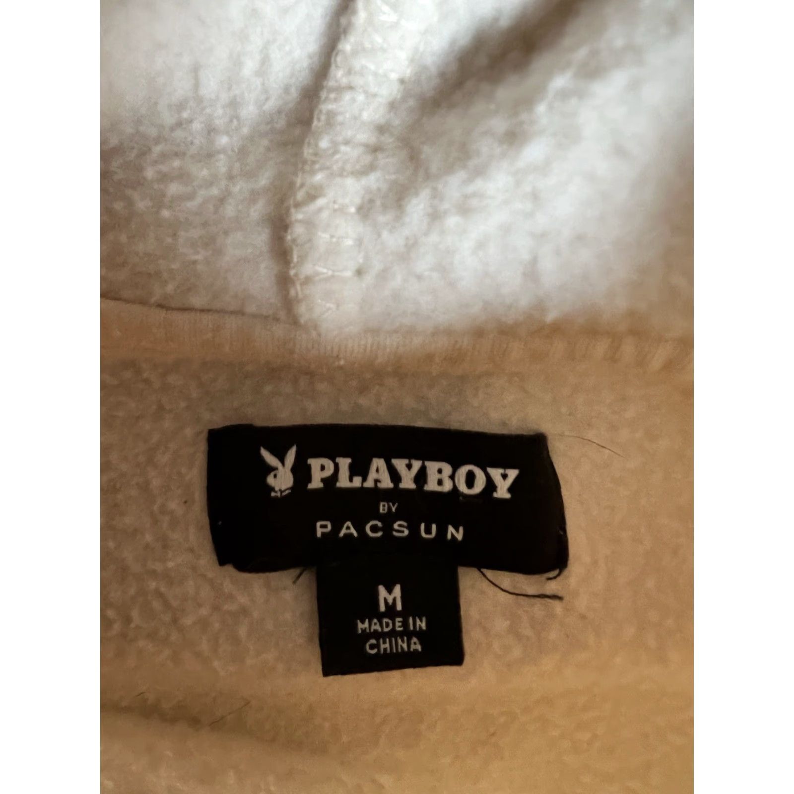 Pacsun VINTAGE Play Boy X Pac Sun Hoodie Sweatshirt Size Medium Beige 2020 Pullover Mens Boys Hooded Graphic Print Pockets 90s Size US M / EU 48-50 / 2 - 6 Thumbnail