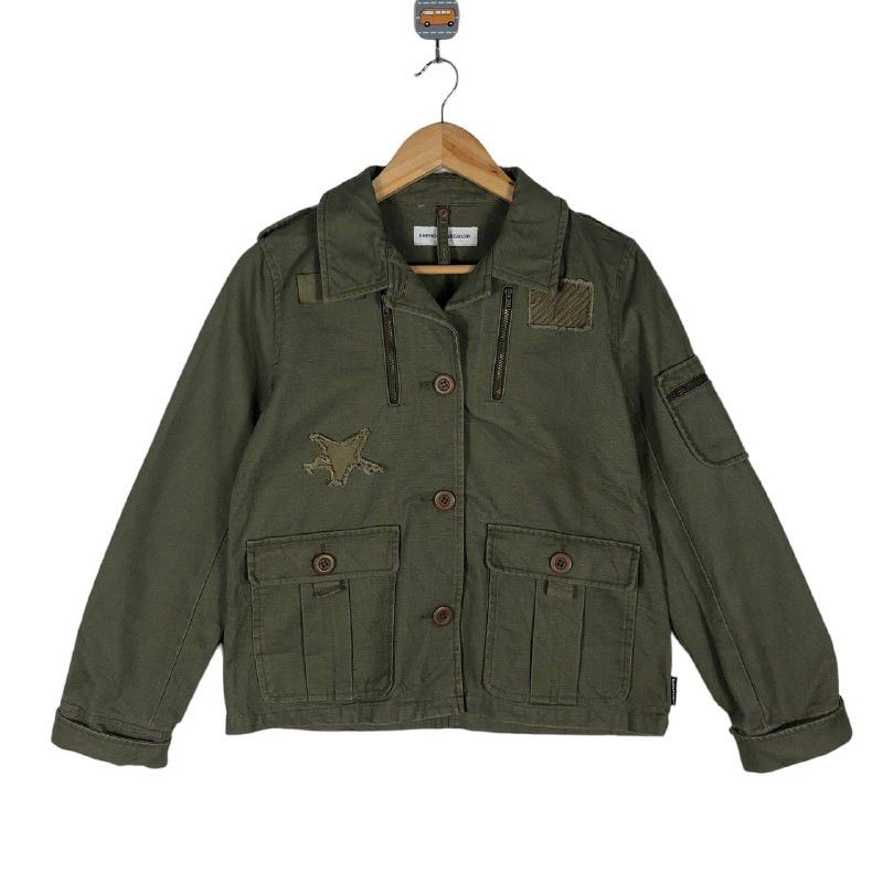 image of Vintage E Hyphen World Gallery Jacket in Army Green, Men's (Size Small)