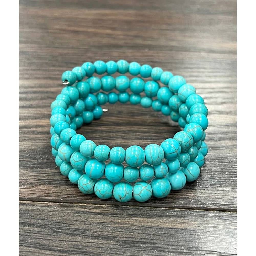Other Handmade Synthetic Turquoise Wrap Bracelet Fashion, Southwes Size ONE SIZE - 8 Thumbnail