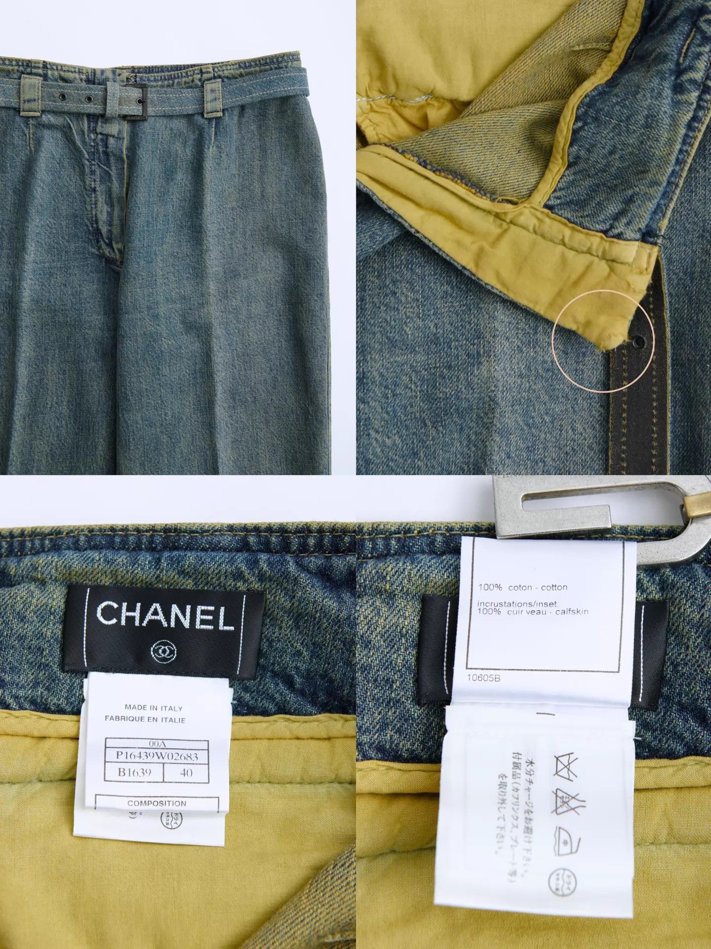 Chanel CHANEL 2000 KL Y2K Flared Washed Jeans Gray-Blue Teal 40 Size 28" / US 6 / IT 42 - 9 Thumbnail