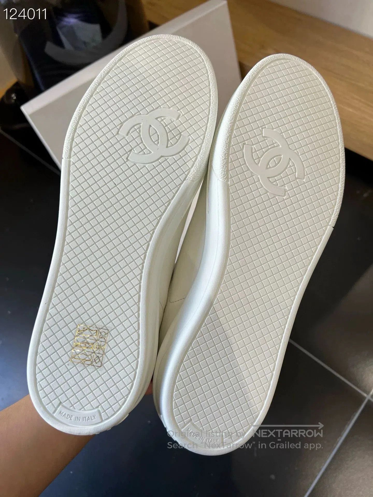 Chanel Chanel Staff White Sneakers. Size US 6.5 / IT 36.5 - 6 Thumbnail