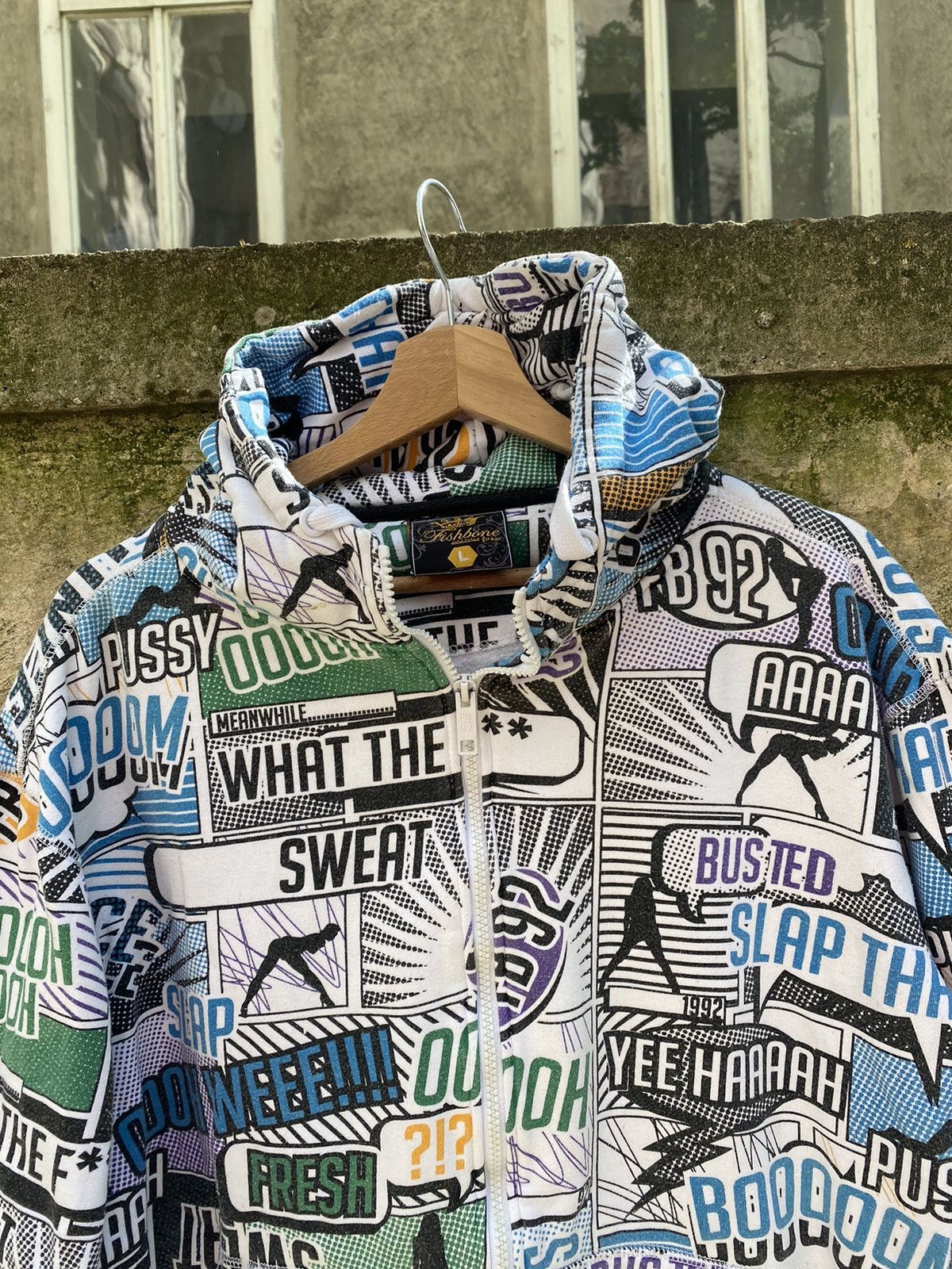 Vintage Vintage Fishbone Y2K Strip Zip Hoodie Size US L / EU 52-54 / 3 - 3 Thumbnail