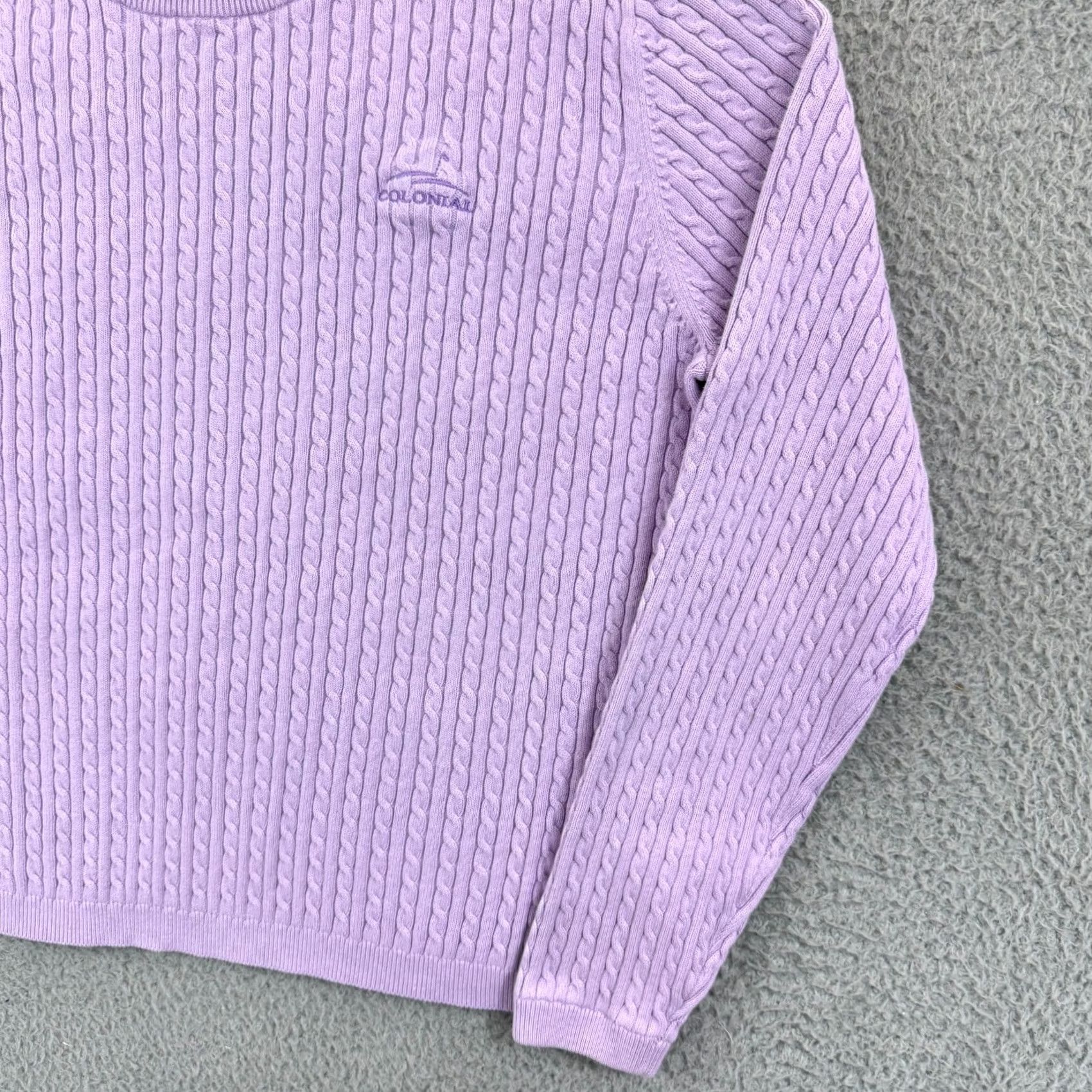 Izod Izod Sweater Womens XL Purple C Flex Long Sleeve Cable Knit Golf Casual Pullover Size XL / US 12-14 / IT 48-50 - 5 Thumbnail