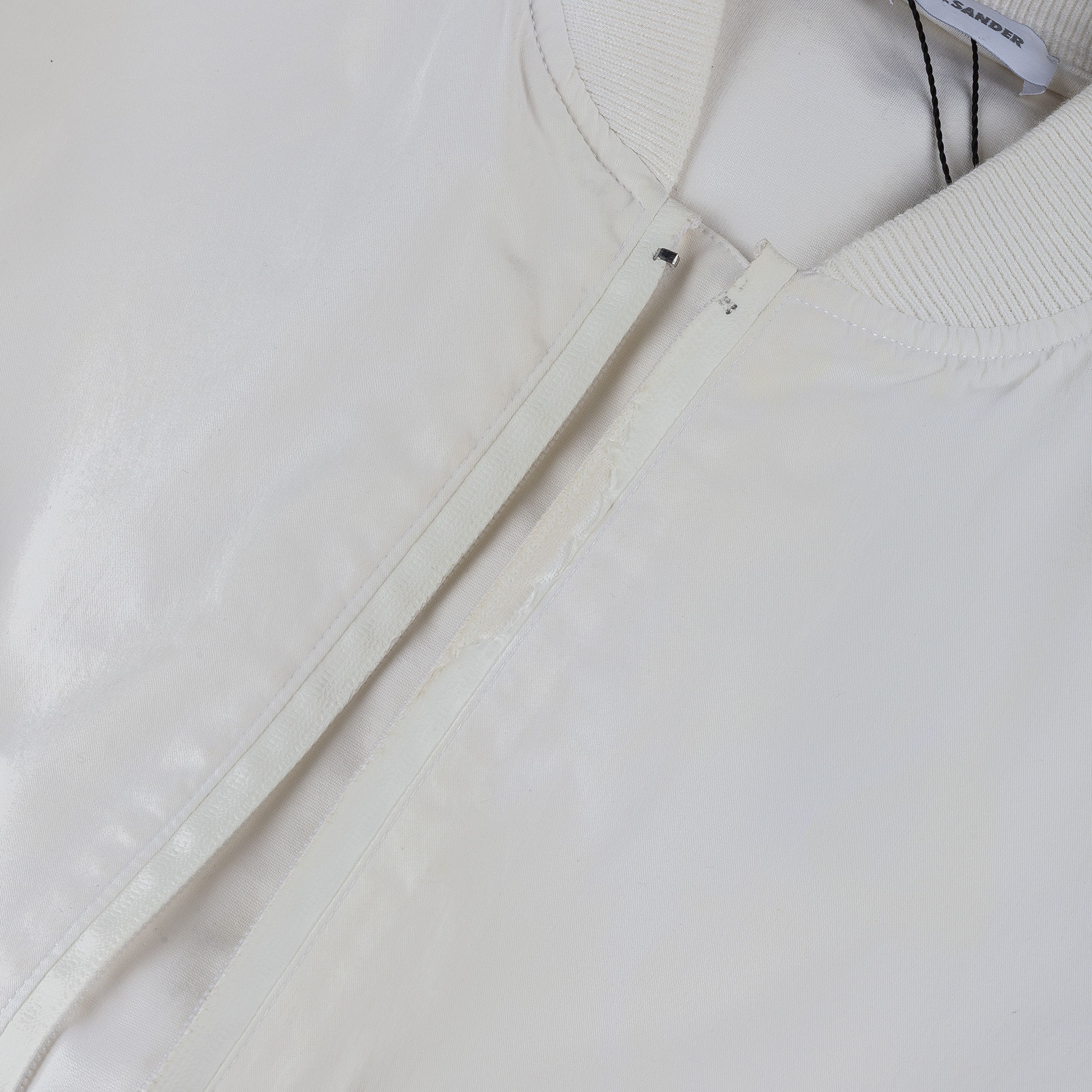 Jil Sander JIL SANDER White Cotton Bomber Jacket Size US L / EU 52-54 / 3 - 8 Thumbnail