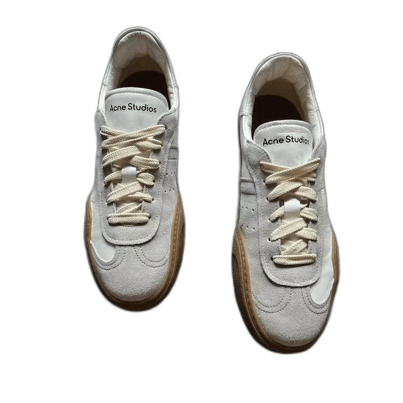 Acne Studios Gray White Leather Sneakers Size 43