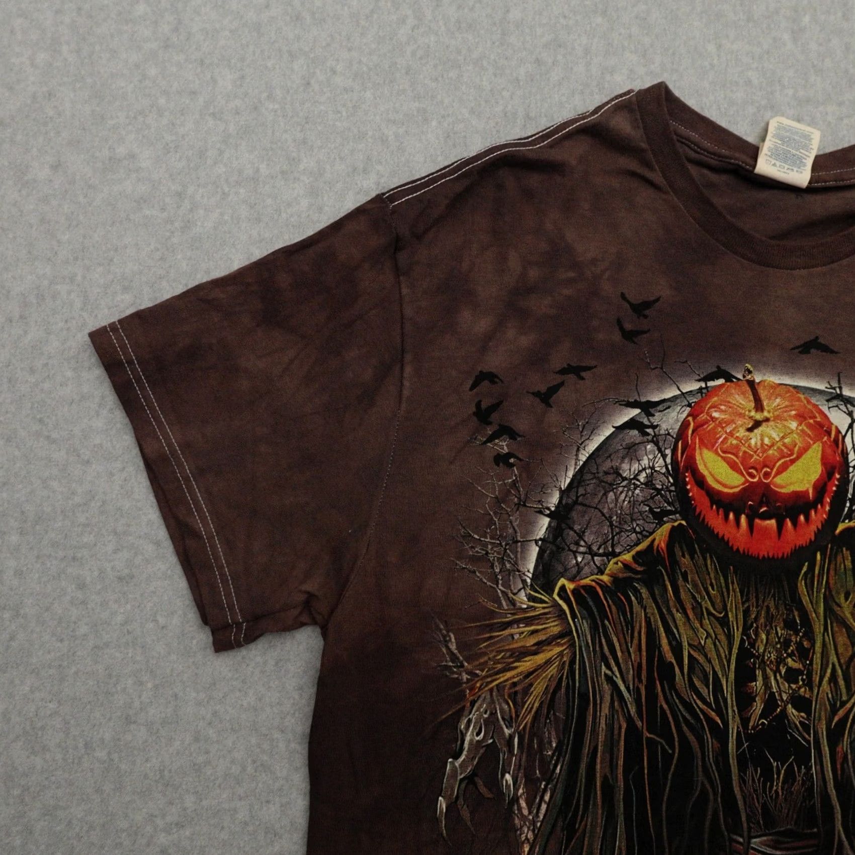 Delta Vintage Delta TShirt XL (21X28) Brown Tie Dye Halloween Pumpkin Horror Scarecrow Size US XL / EU 56 / 4 - 5 Thumbnail