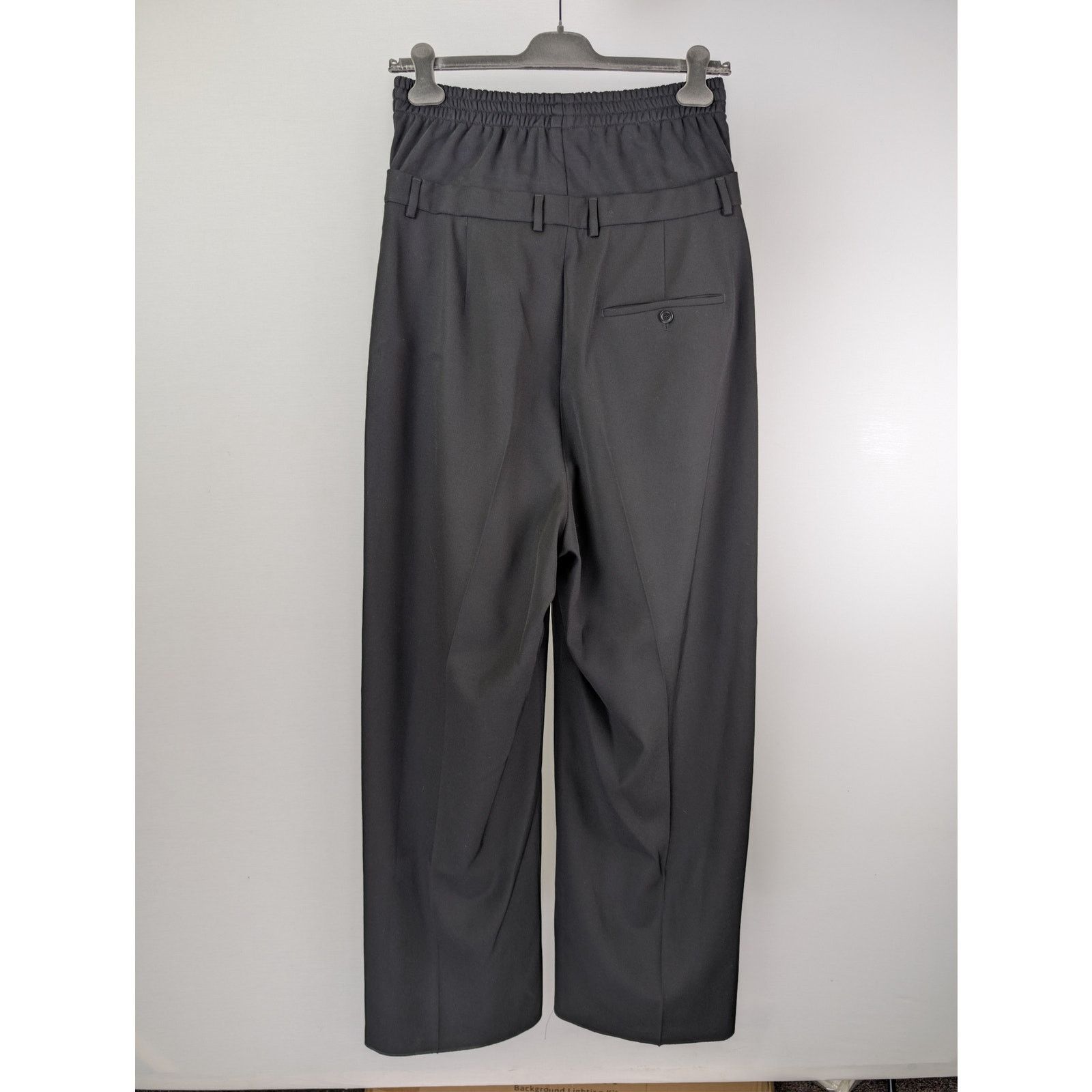 Balenciaga o1rshd1 Dry Wool Twill Hybrid Tailoring Pants in Black Size US 30 / EU 46 - 10 Thumbnail