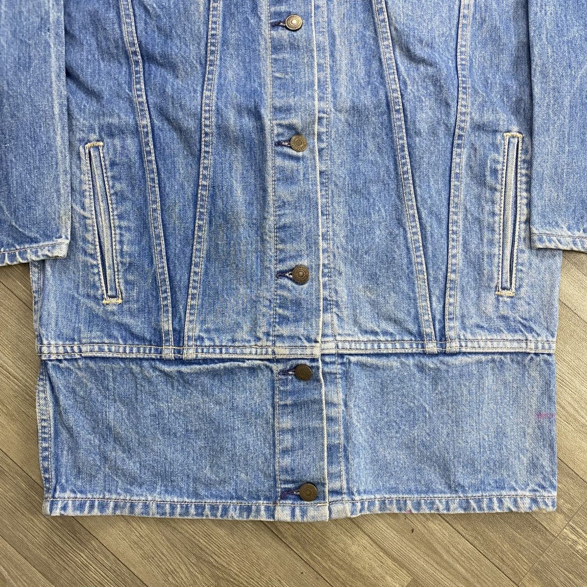 Levi's Vintage Clothing 1980s Vintage Levis Iron Maiden Sherpa USA Long Denim Jacket Size US M / EU 48-50 / 2 - 7 Thumbnail
