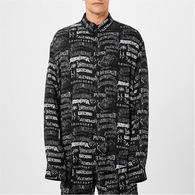 Balenciaga Metal Printed Shirt Size US L / EU 52-54 / 3 - 5 Thumbnail