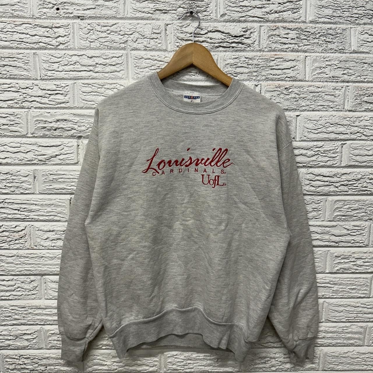 Vintage Vintage Louisville Cardinals Grey Sweatshirt XL Size US XL / EU 56 / 4 - 2 Thumbnail