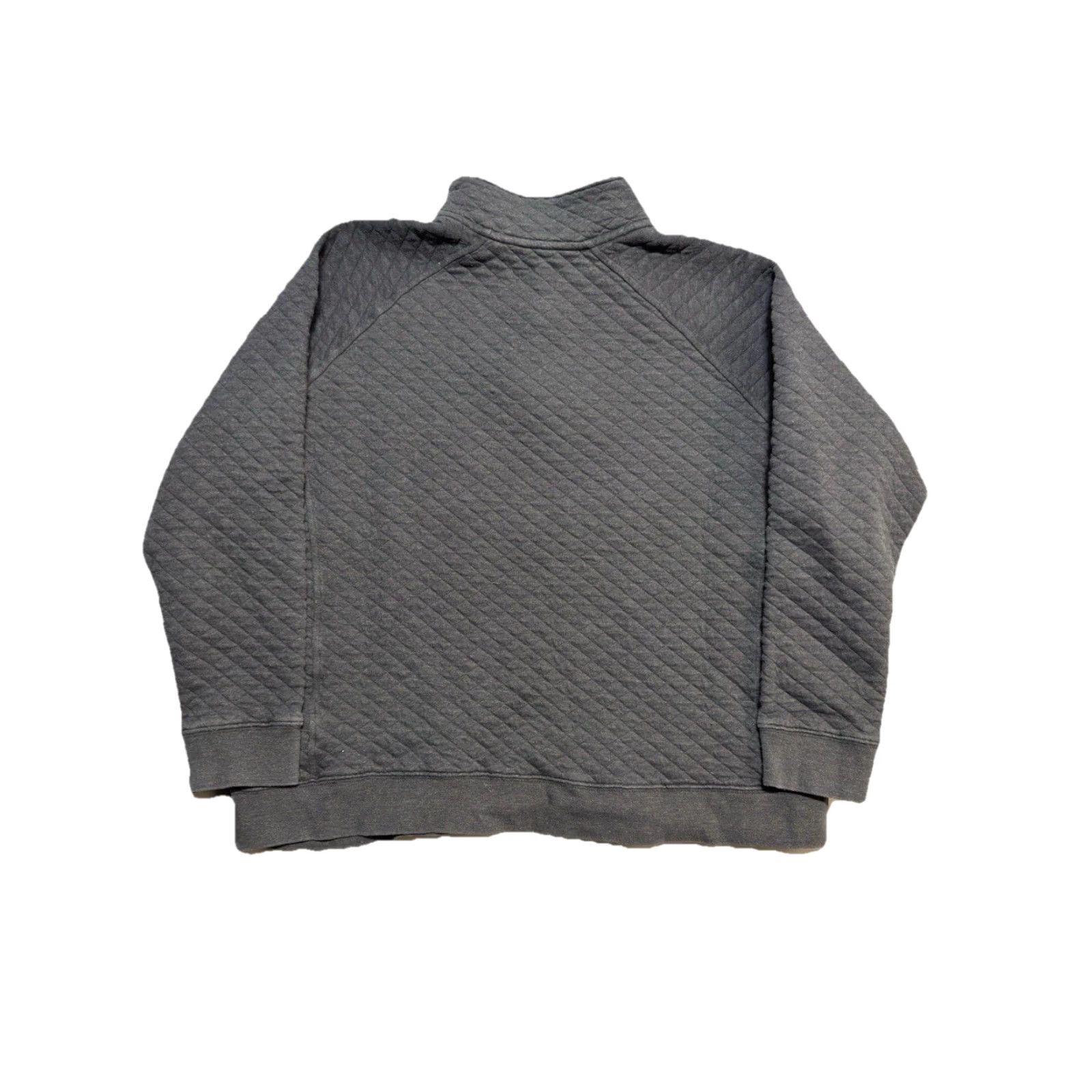 Eddie Bauer Eddie Bauer Mens XL Dark Gray Long Sleeve Quilted Snap Button Jacket Sweater Pullover Size US XL / EU 56 / 4 - 2 Thumbnail
