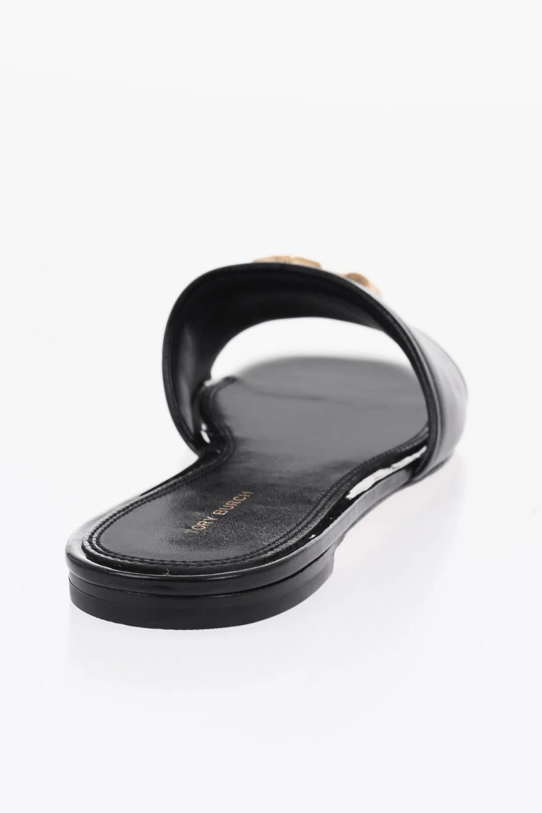 Tory Burch og1mm0426 Leather Slides in Black Size US 8 / IT 38 - 2 Thumbnail