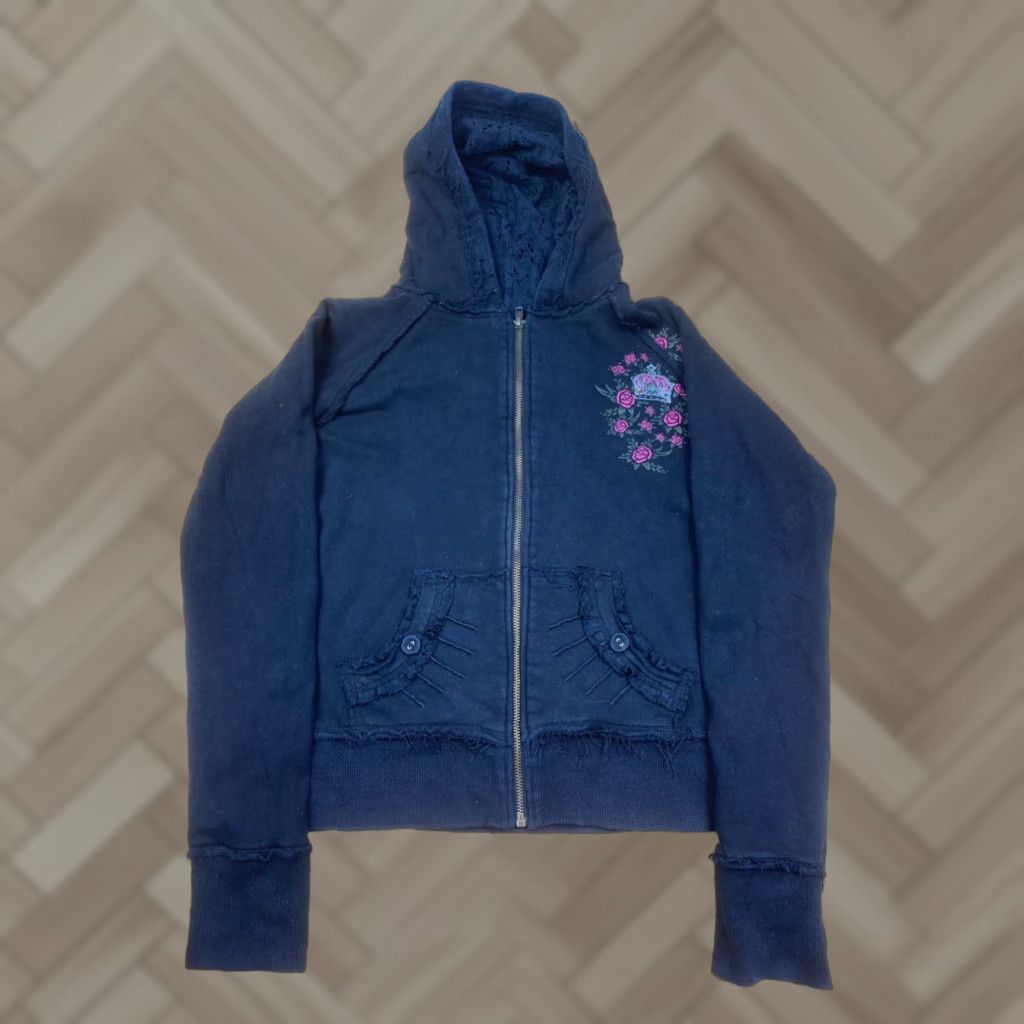Vintage VINTAGE Hotel Rock Biloxi Jacket Womens M Black Hooded Zip Stitch Embroidered #7997 Size M / US 6-8 / IT 42-44 - 1 Thumbnail