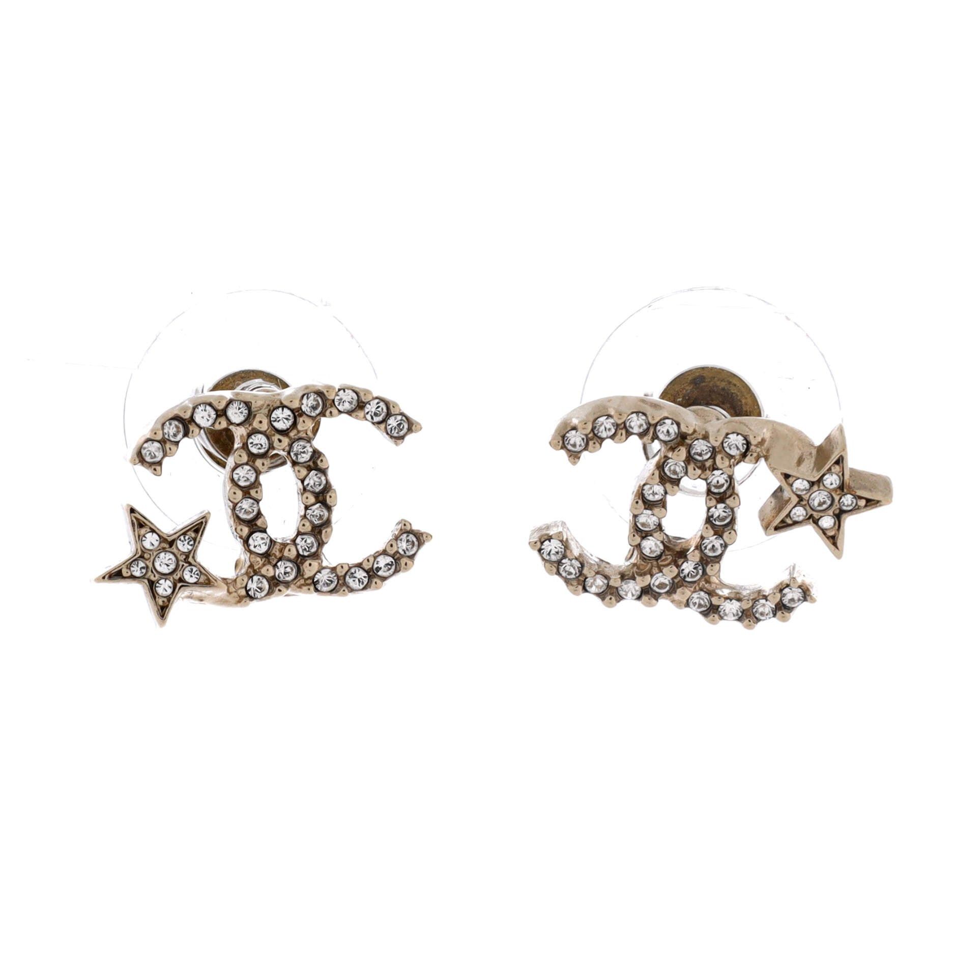 Chanel CC Asymmetrical Starfall Stud Earrings Size ONE SIZE - 1 Thumbnail