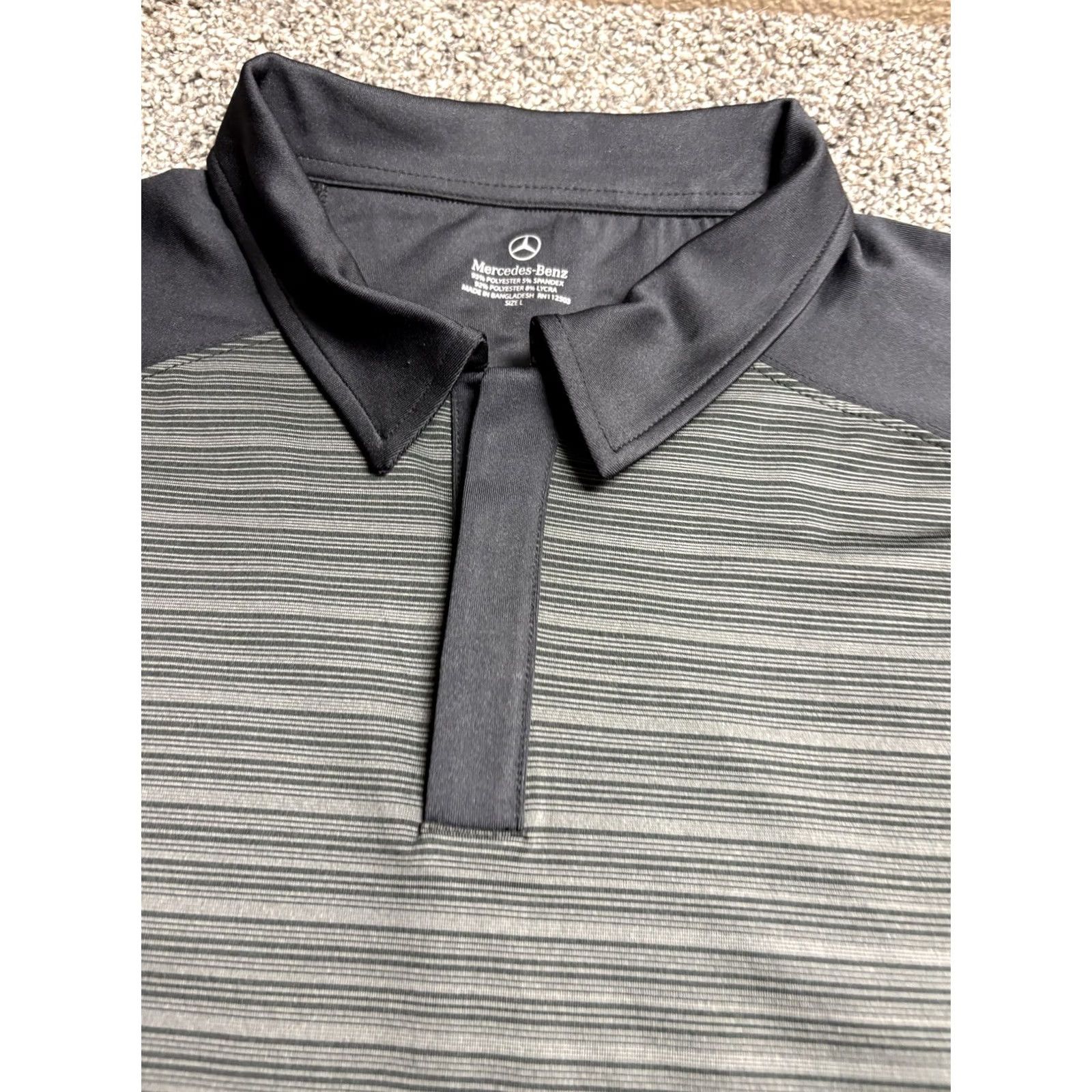 Mercedes-Benz Mercedes-Benz Polo Shirt Mens L Performance Contrast Collar Polo Shirt Col r Logo Black Short Sleeve Casual Golf Spring Summer Mens Size US L / EU 52-54 / 3 - 2 Thumbnail