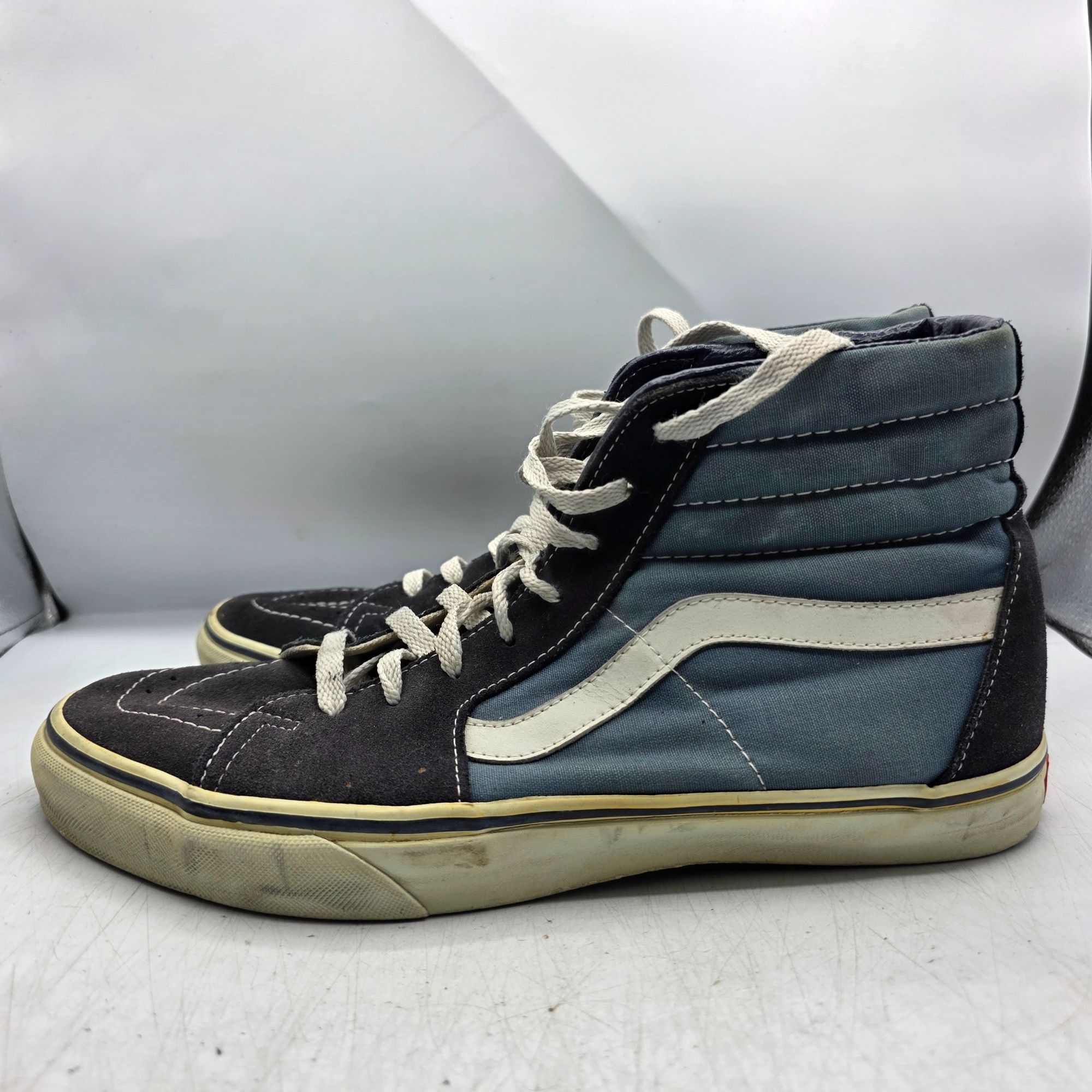 Vans Vans Old Skool Mens Size 12 Blue Black Sneaker Shoes High To Size US 12 / EU 45 - 11 Thumbnail