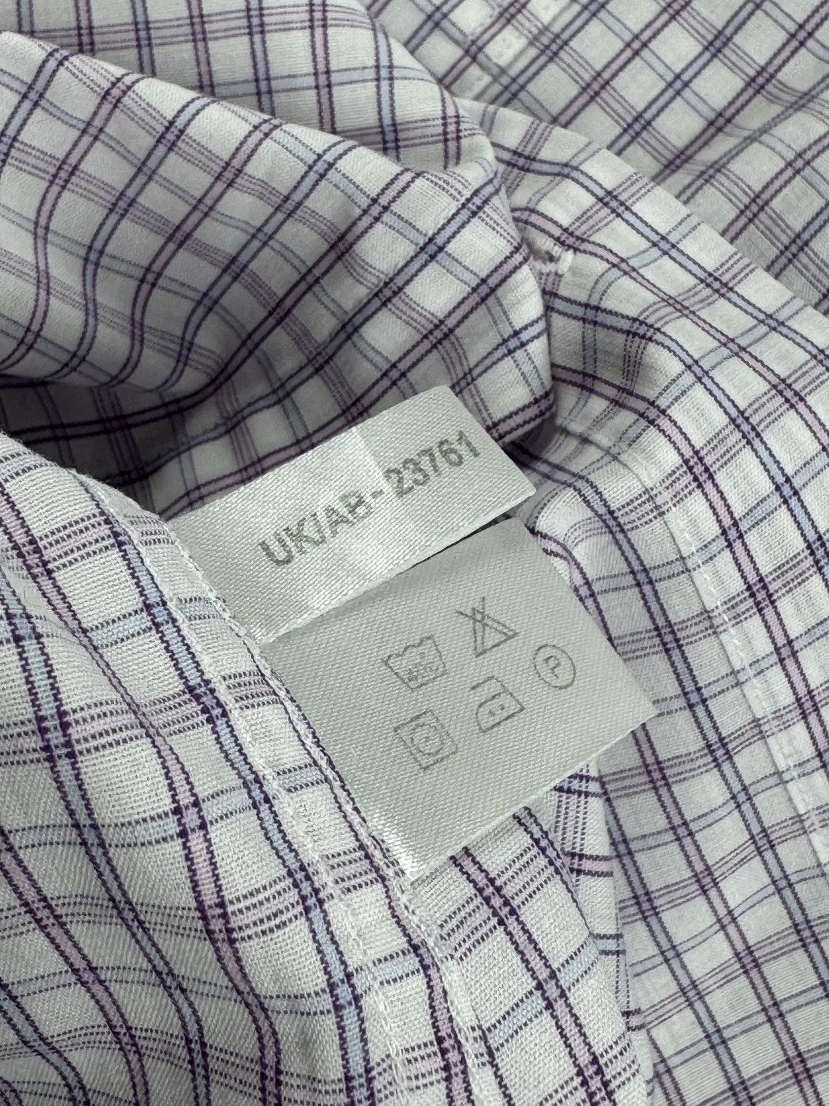 Yves Saint Laurent Yves Saint Laurent YSL Paris Checked 90S Button Blank Shirt Size US L / EU 52-54 / 3 - 15 Thumbnail