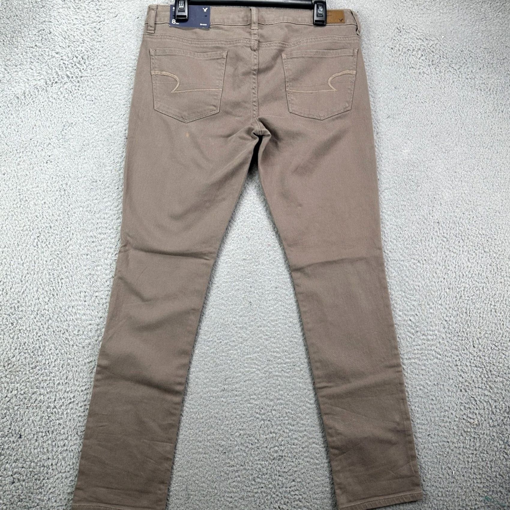 American Eagle Outfitters American Eagle Outfitters Womens Skinny Jeans 8 Tan Straight Stretch Denim NEW Women's Jeans 8 Tan Stretch Denim Slim Straight Inseam 30 Size 30" / US 8 / IT 44 - 2 Thumbnail