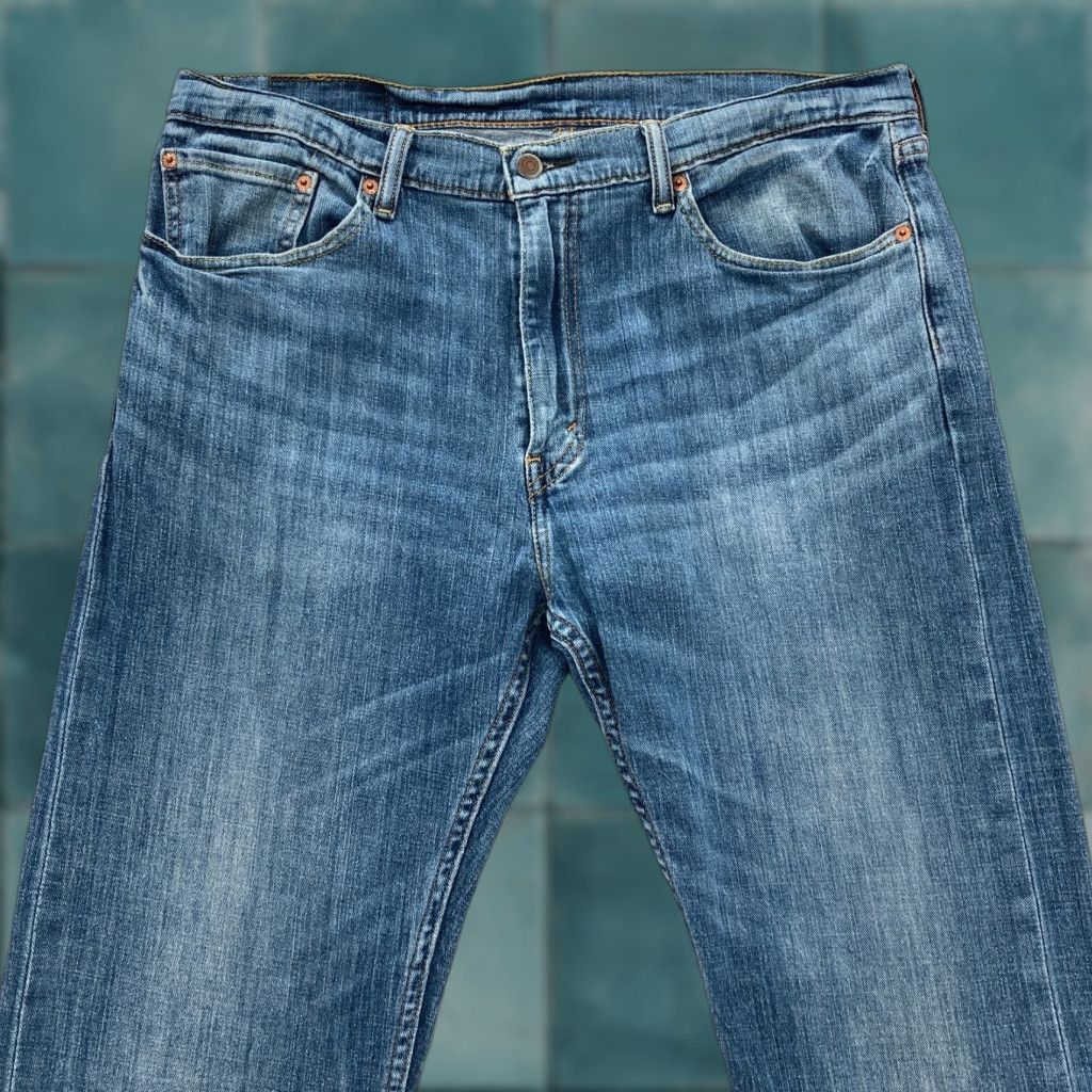 Levi's Levi's 505 Jeans Mens 36x34 Regular Straight Blue Stretch Denim Mid Rise Western Jeans Size US 36 / EU 52 - 1 Thumbnail