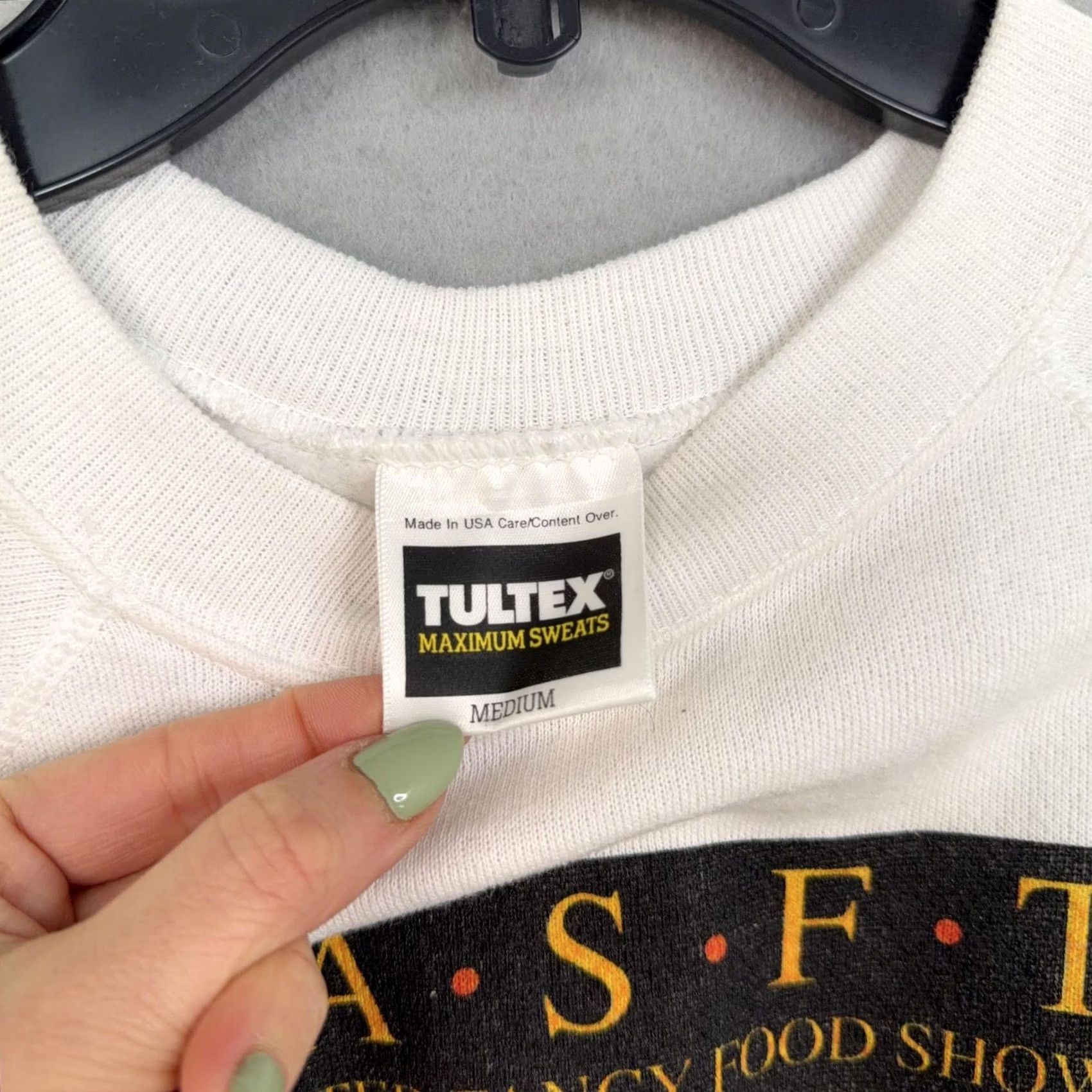 Tultex Vintage Food Sweatshirt Mens Medium NASFT Show San Francisco 1994 90s Size US M / EU 48-50 / 2 - 3 Thumbnail