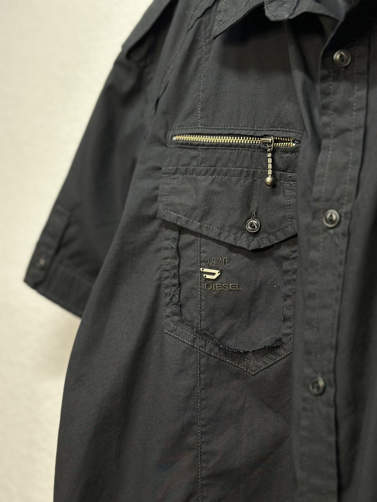 Diesel Vintage Metal Diesel Shirt Black Faded Junya Watanabe Y2K Size US L / EU 52-54 / 3 - 8 Thumbnail