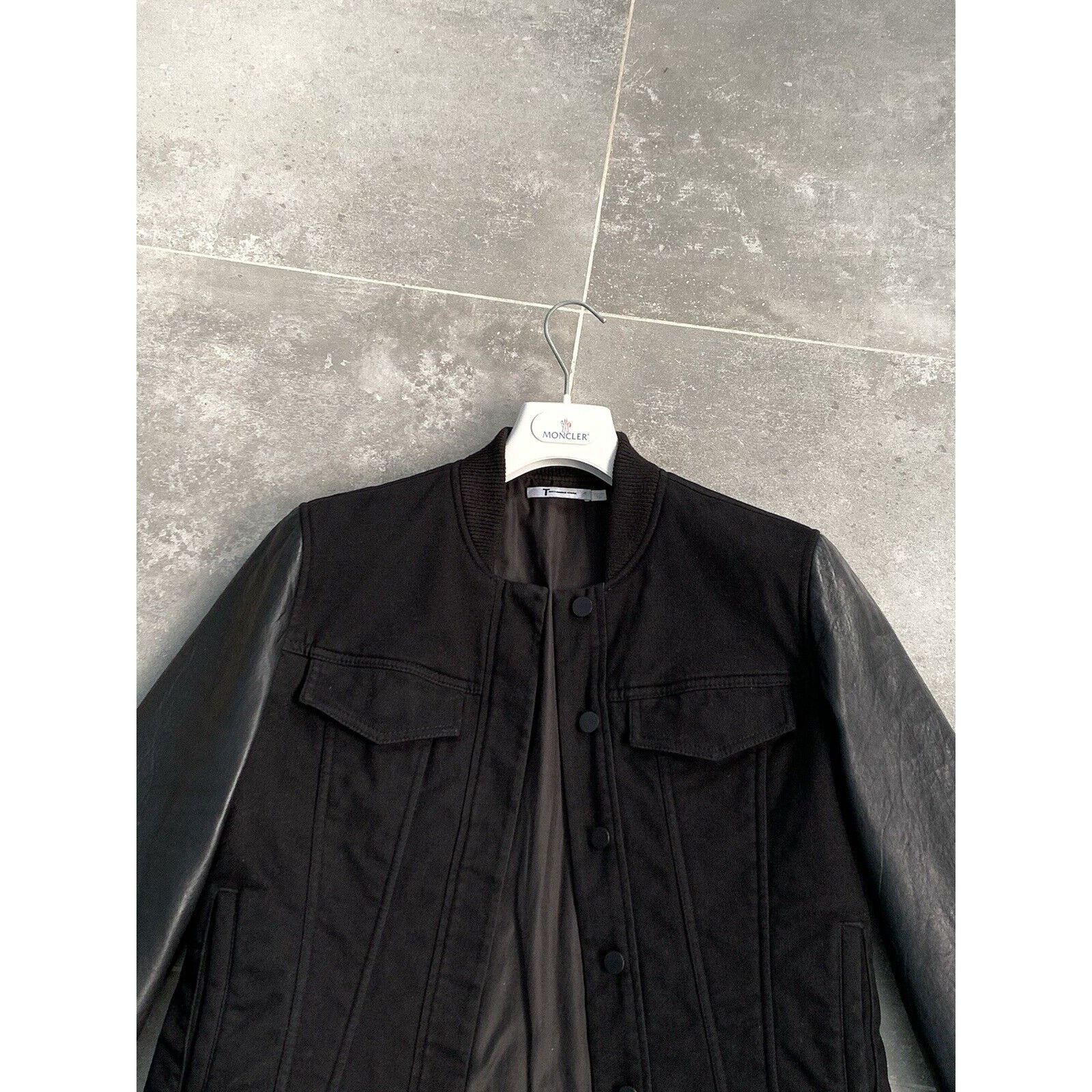 Designer × Japanese Brand × T by Alexander Wang Women ALEXANDER WANG LEATHER Insulated Bomber Jacket L UK 14 Size L / US 10 / IT 46 - 5 Thumbnail