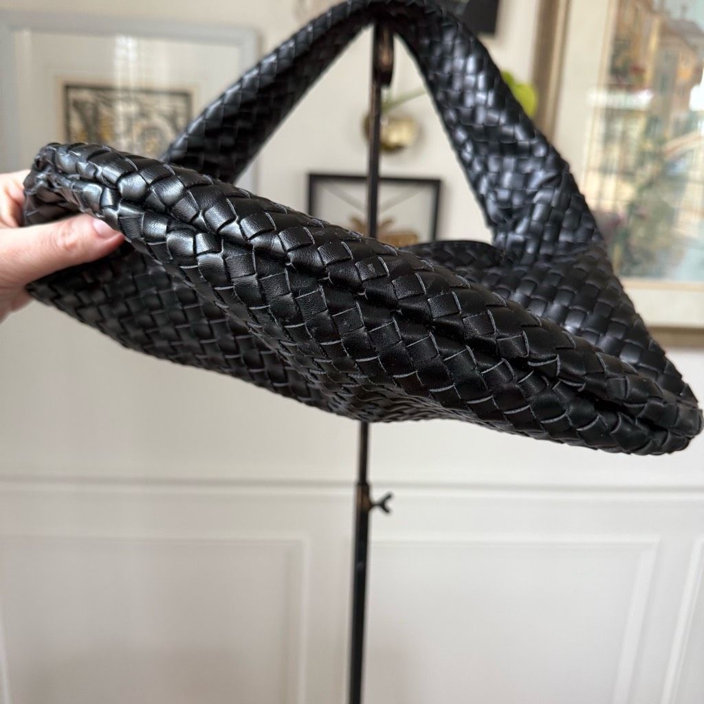 Other NA-KD Woven Rounded Bag Purse Black Faux Leather Size ONE SIZE - 6 Thumbnail