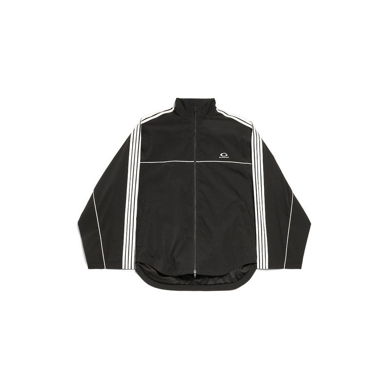 Balenciaga o1tr1nto0526 Large Tracksuit Jacket in Black/White Size US M / EU 48-50 / 2 - 1 Thumbnail
