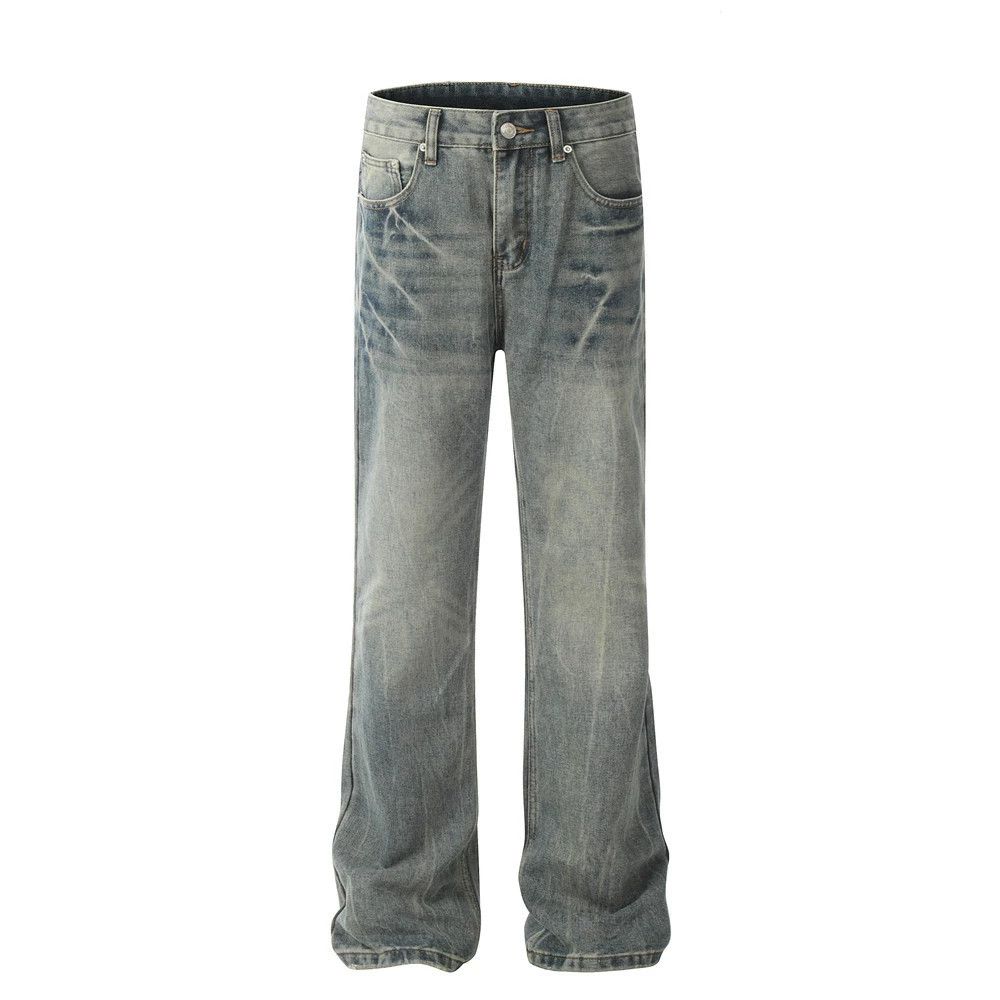 Vintage Men's casual simple retro washed distressed jeans Size US 32 / EU 48 - 1 Thumbnail