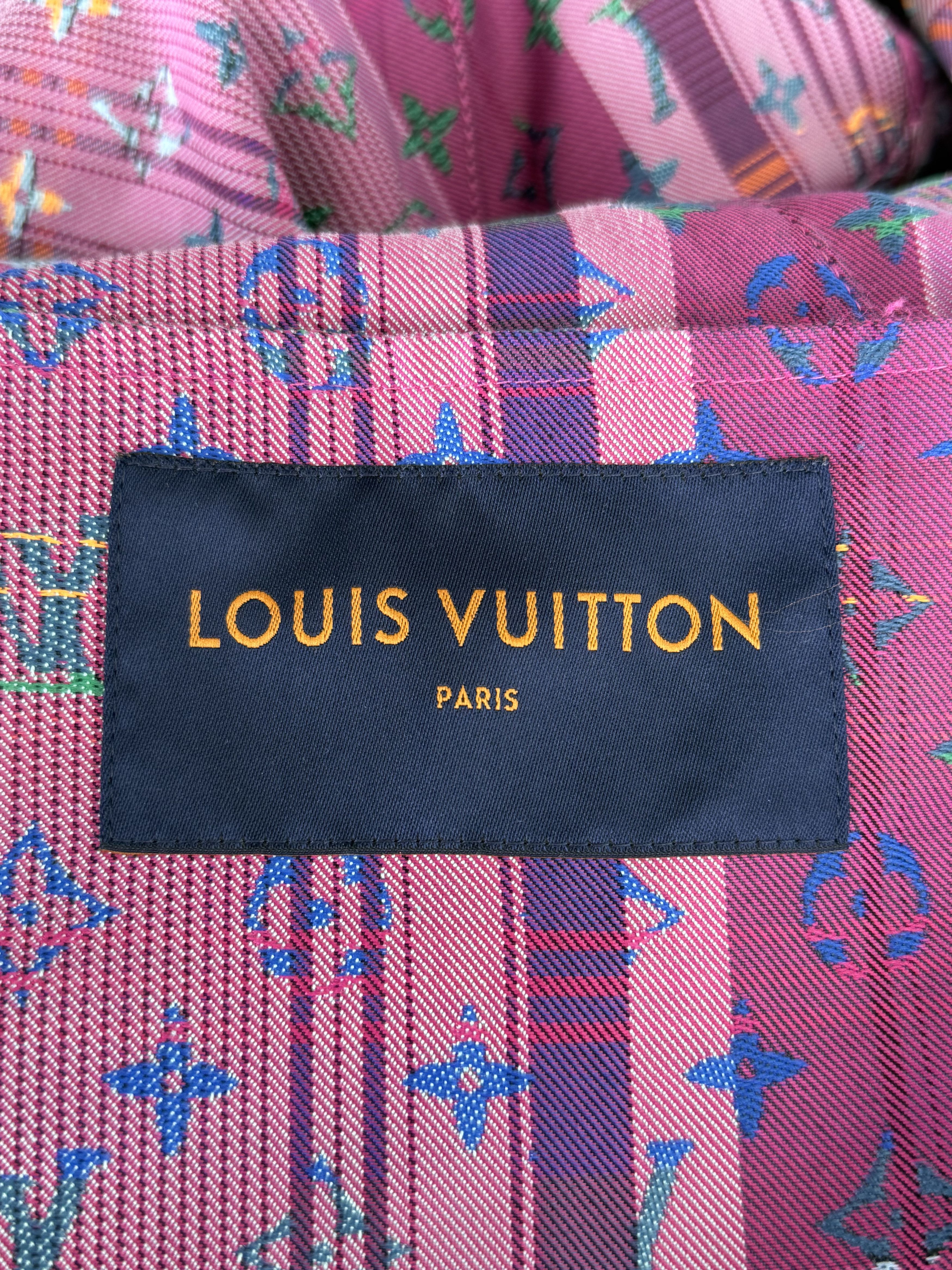 Louis Vuitton Louis Vuitton Multicolor Plaid & Pink Monogram Windbreaker Size US XXL / EU 58 / 5 - 3 Thumbnail