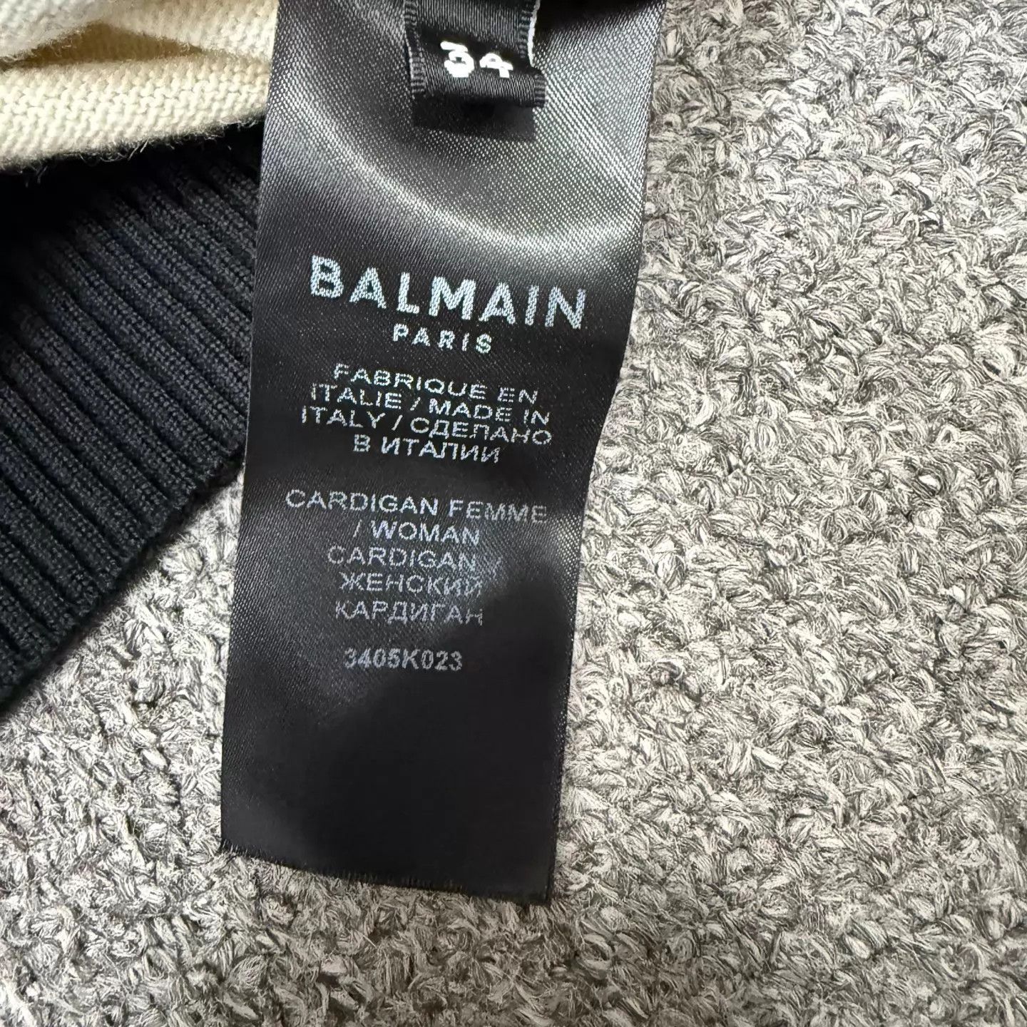 Balmain Balmain white back logo knit cardigan 34 99 new Size XXS / US 00 / IT 34 - 4 Thumbnail