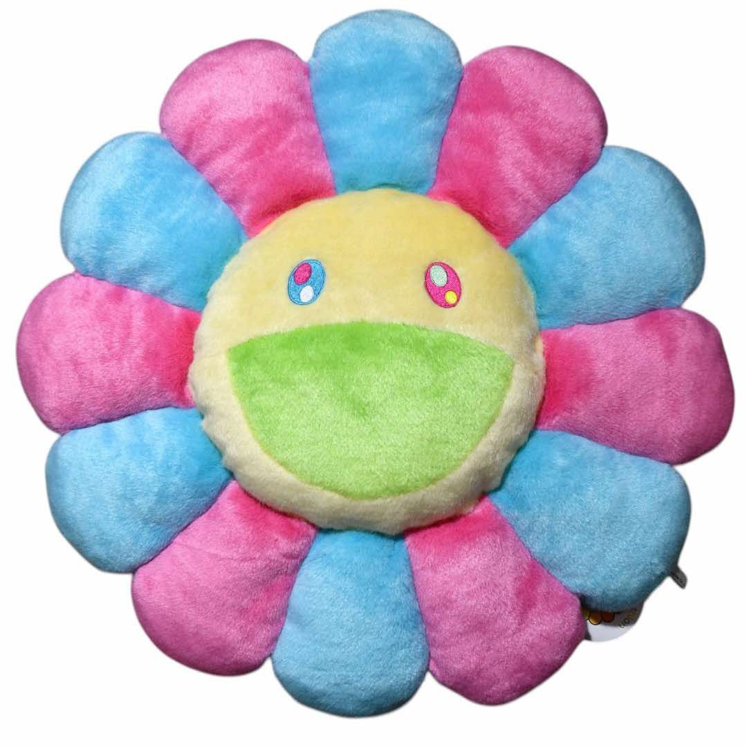 Takashi Murakami 60cm Pink Blue Flower cushion pillow