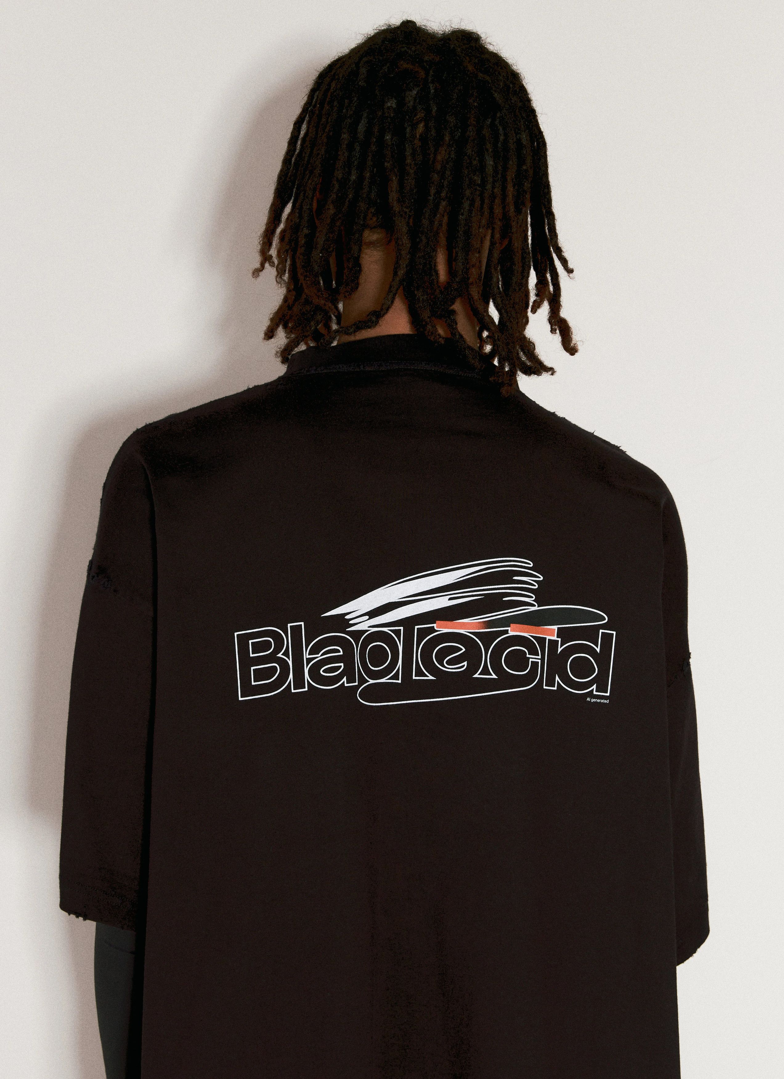 Balenciaga o1bcso1str0426 UV Protective Sleeves T-Shirt in Black Size US XXL / EU 58 / 5 - 6 Thumbnail