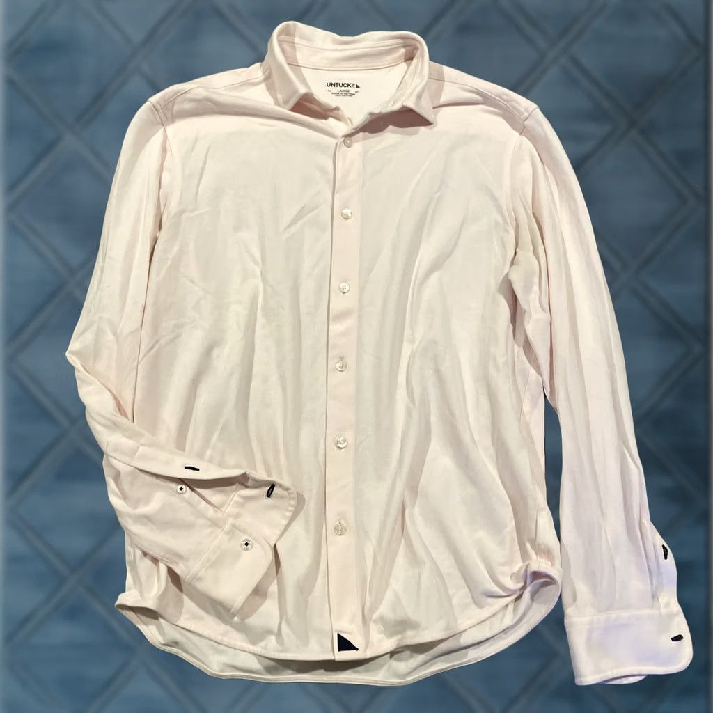 UNTUCKit UNTUCKit Shirt Large Pink Cotton Long Sleeve Button Down Beautiful 100% Size US L / EU 52-54 / 3 - 1 Thumbnail