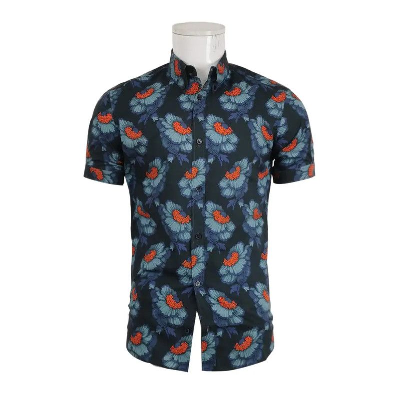 Alexander McQueen Alexander McQueen Cotton Floral Short Sleeve Shirt 0089 Size US L / EU 52-54 / 3 - 1 Thumbnail