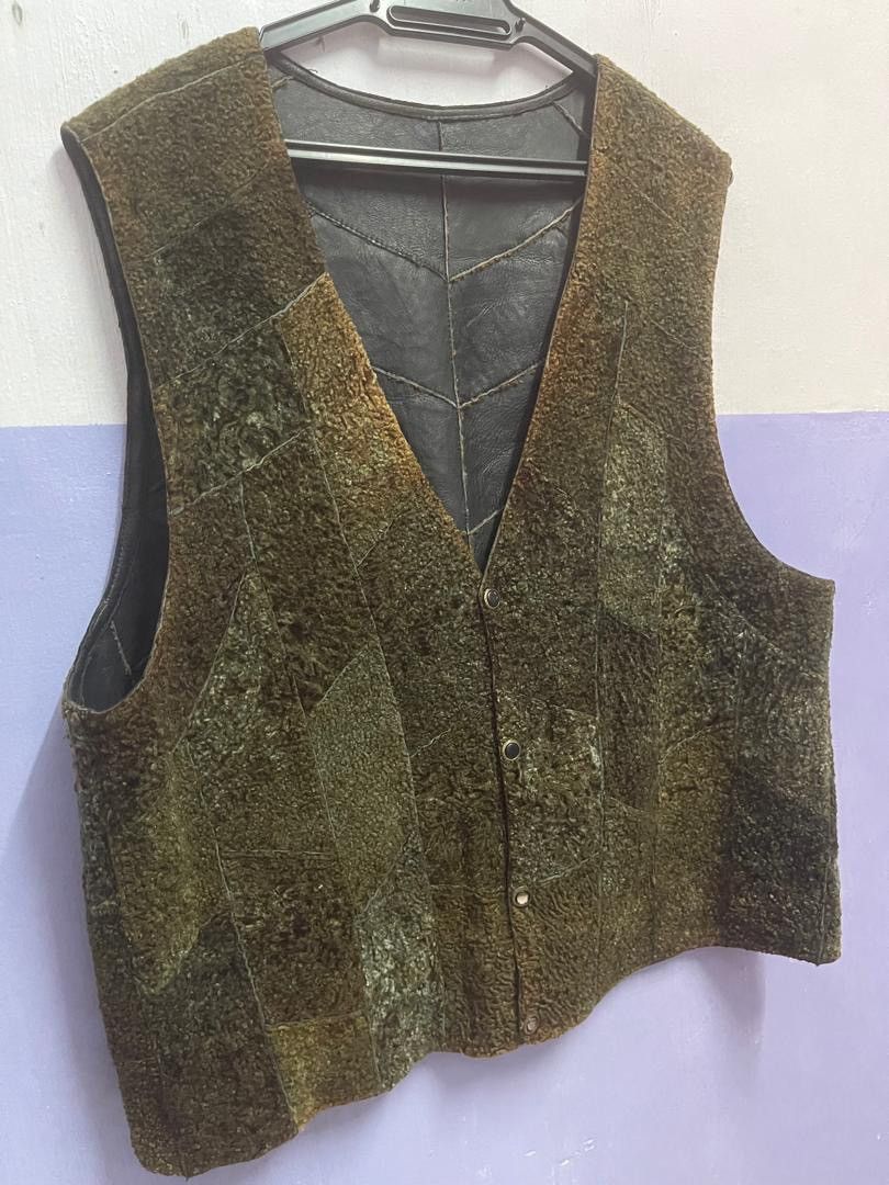 Japanese Brand Vintage Reversible Malubel Sydney Lamb Leather Patchwork Size US L / EU 52-54 / 3 - 12 Thumbnail