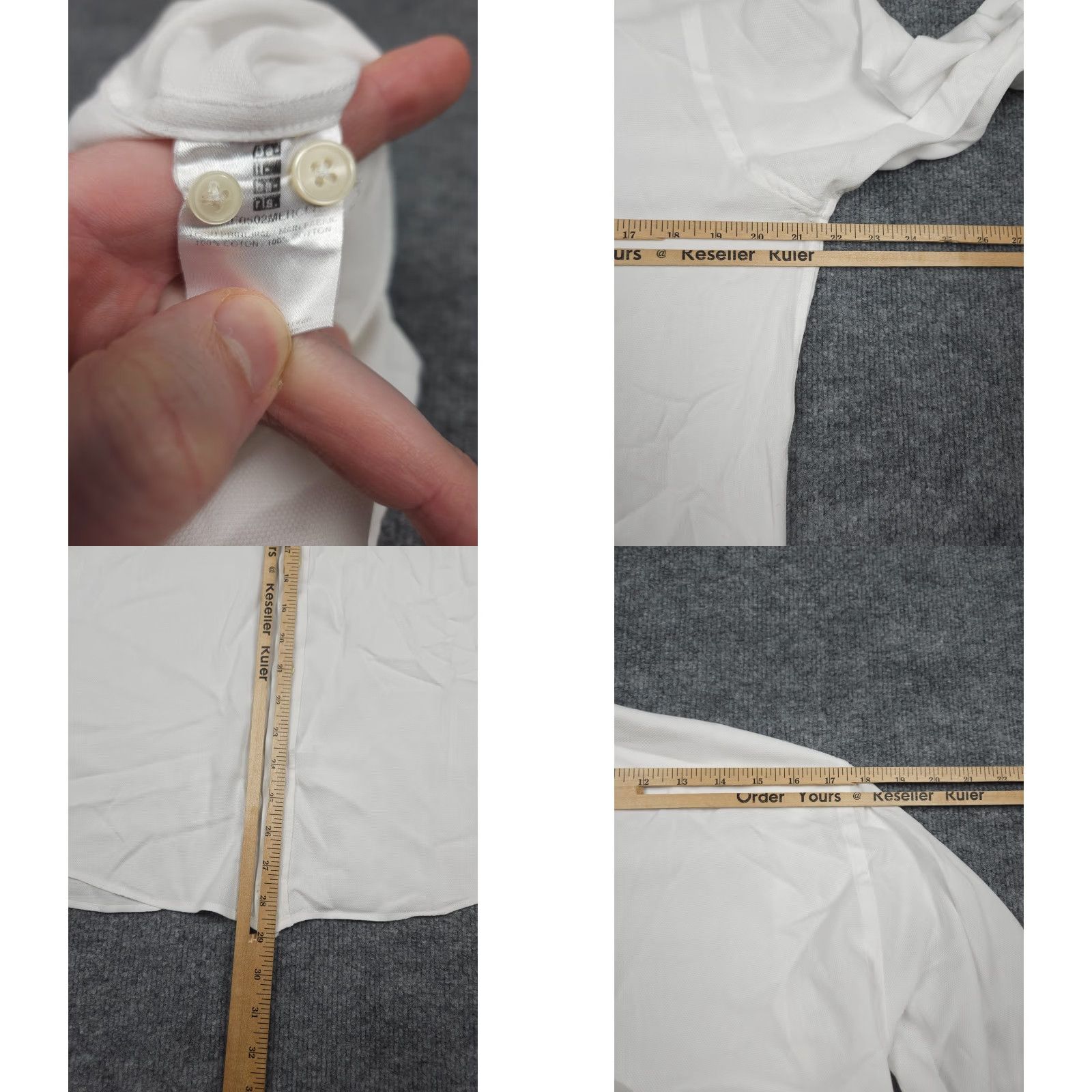 Vintage Balibaris Shirt Mens Medium White Button-Up 100% Cotton Casual Long Sleeve Regular Button-Down 44 in Chest Mens White Linen Cotton Size US M / EU 48-50 / 2 - 8 Thumbnail