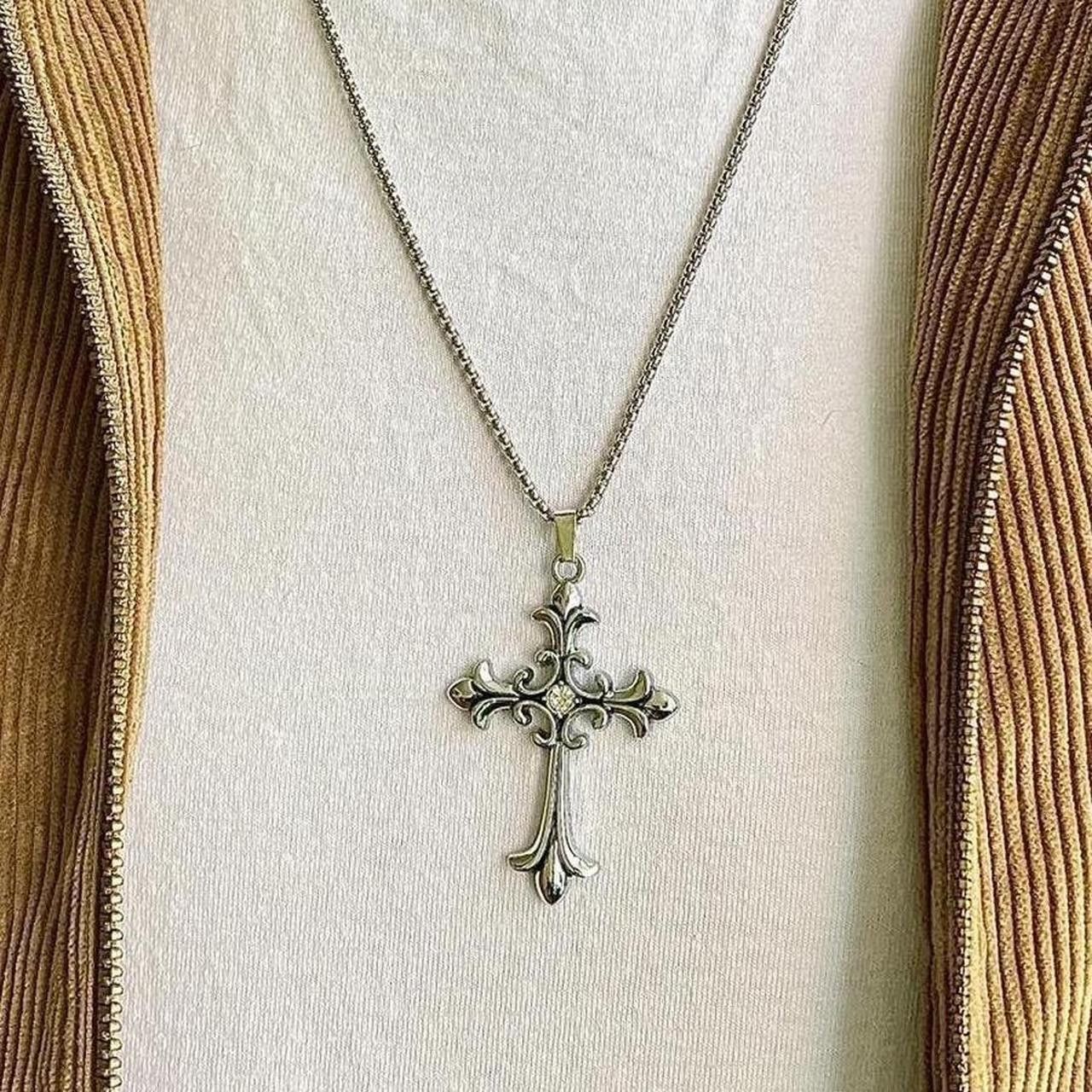 Other grunge heavy metal punk gothic emo cross pendant necklace Size ONE SIZE - 1 Thumbnail
