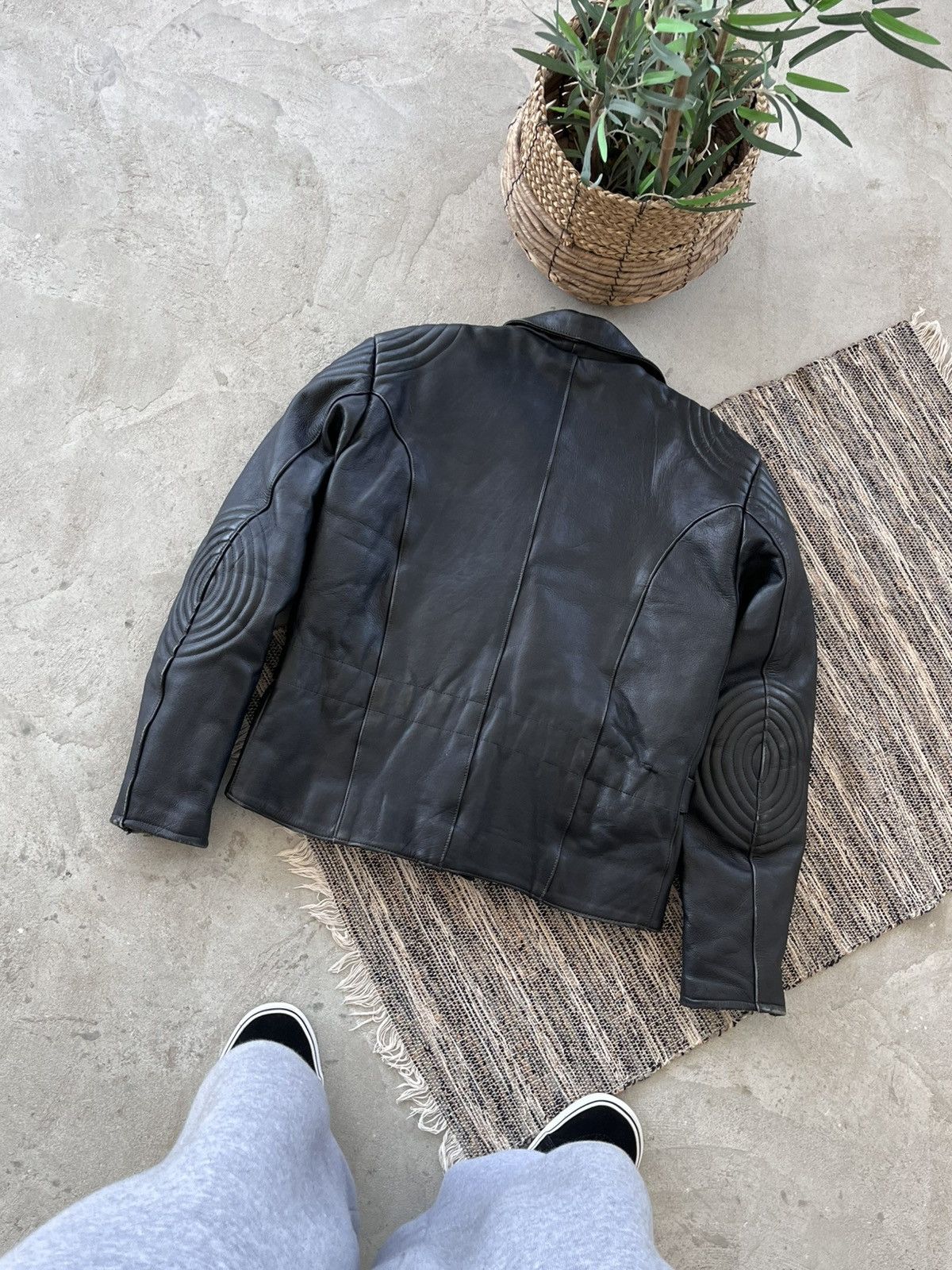 Harley Davidson Vintage Rare Leather Biker Jacket Black Insulated Lined Y2K Size US M / EU 48-50 / 2 - 2 Thumbnail
