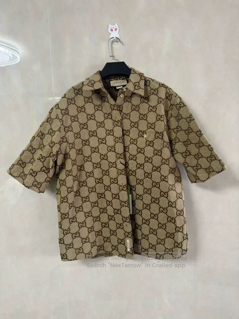 Gucci Gucci Full-printed old-fashioned short-sleeved shirt Size XS / US 0-2 / IT 36-38 - 1 Thumbnail