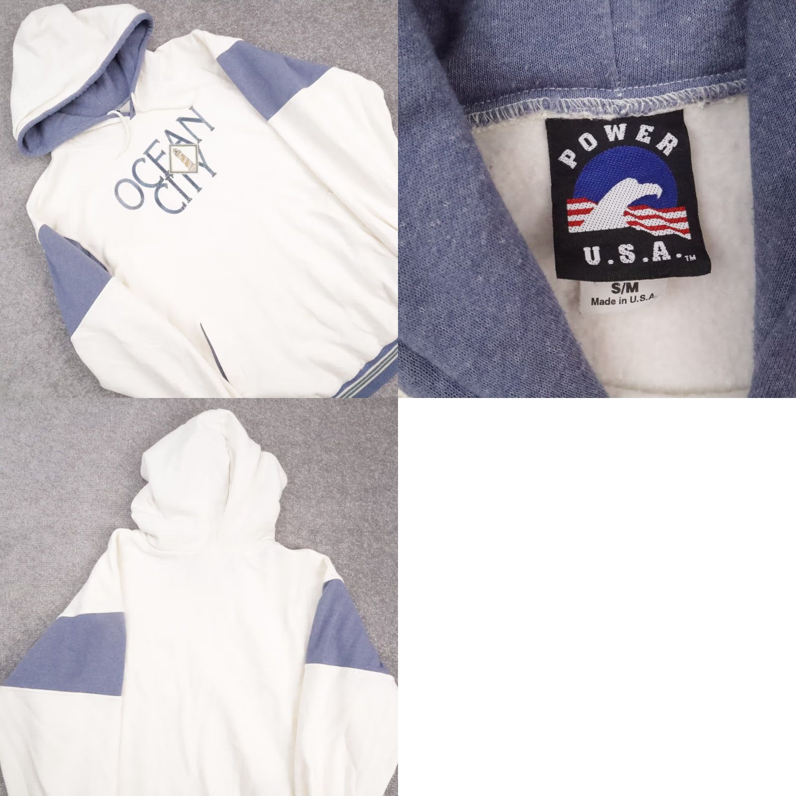 Vintage VINTAGE Ocean City Maryland USA Hoodie Medium Blue White Long Sleeve Made in USA Mens Size US M / EU 48-50 / 2 - 8 Thumbnail