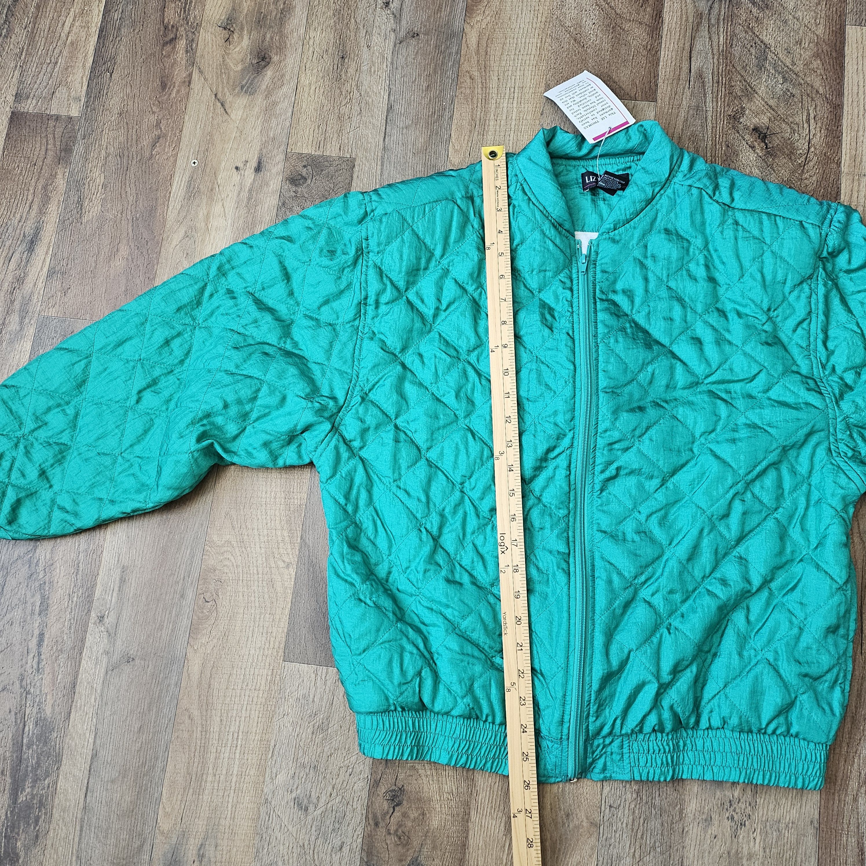 Vintage NWT Vintage LIZ THOMAS Women's M Green 80s Nylon Jacket Size M / US 6-8 / IT 42-44 - 7 Thumbnail
