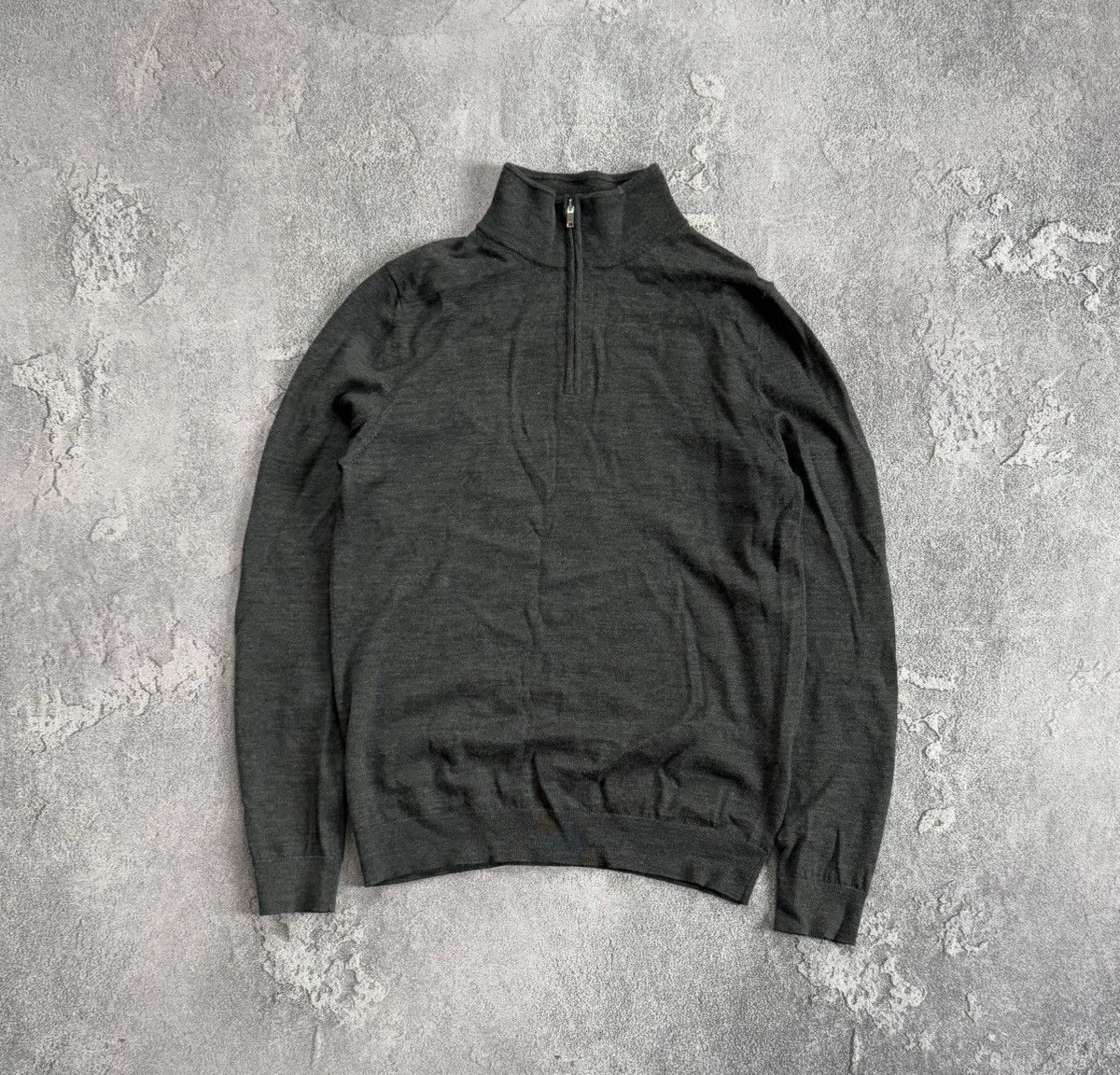 Designer × Reiss Reiss S wool 1/4 zip sweater knitwear jumper pullover Size US S / EU 44-46 / 1 - 4 Thumbnail