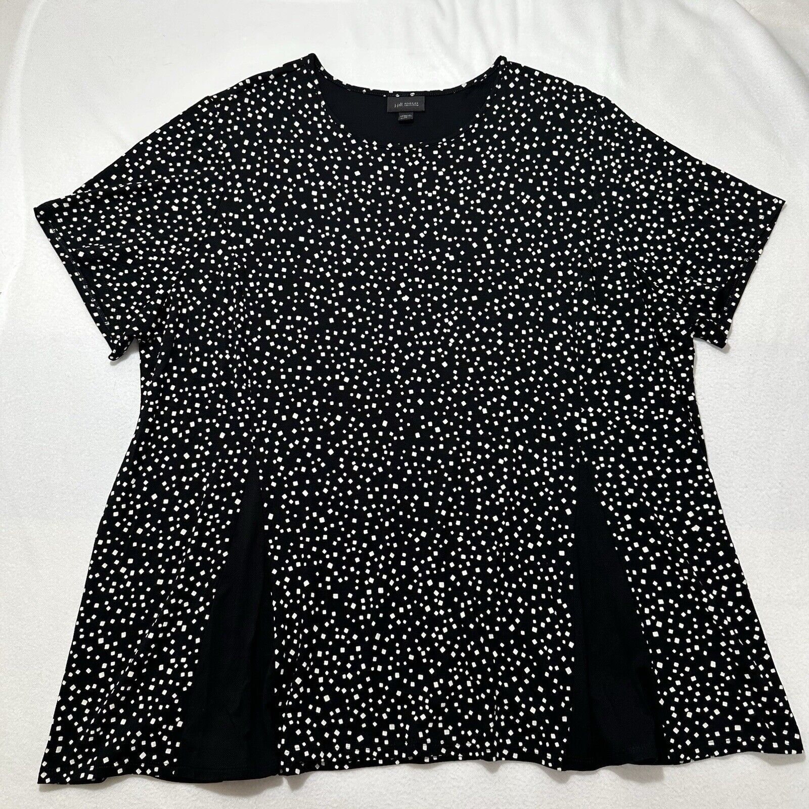 J. Jill J. Jill 3XL Wearever Collection Black White Polka Dot Blouse Size 3XL / US 20-22 - 1 Thumbnail